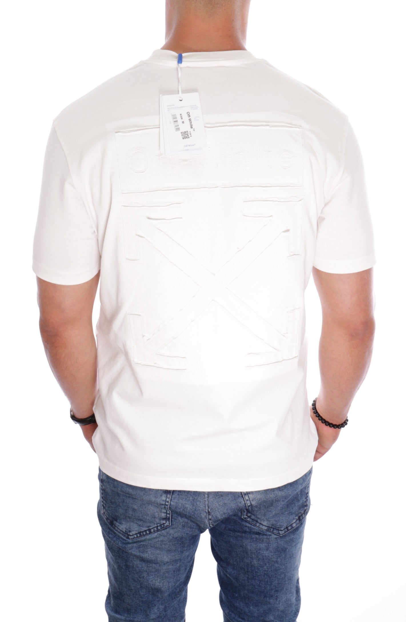 T-SHIRT OFF WHITE BIG LOGO OVERSIZE WHITE