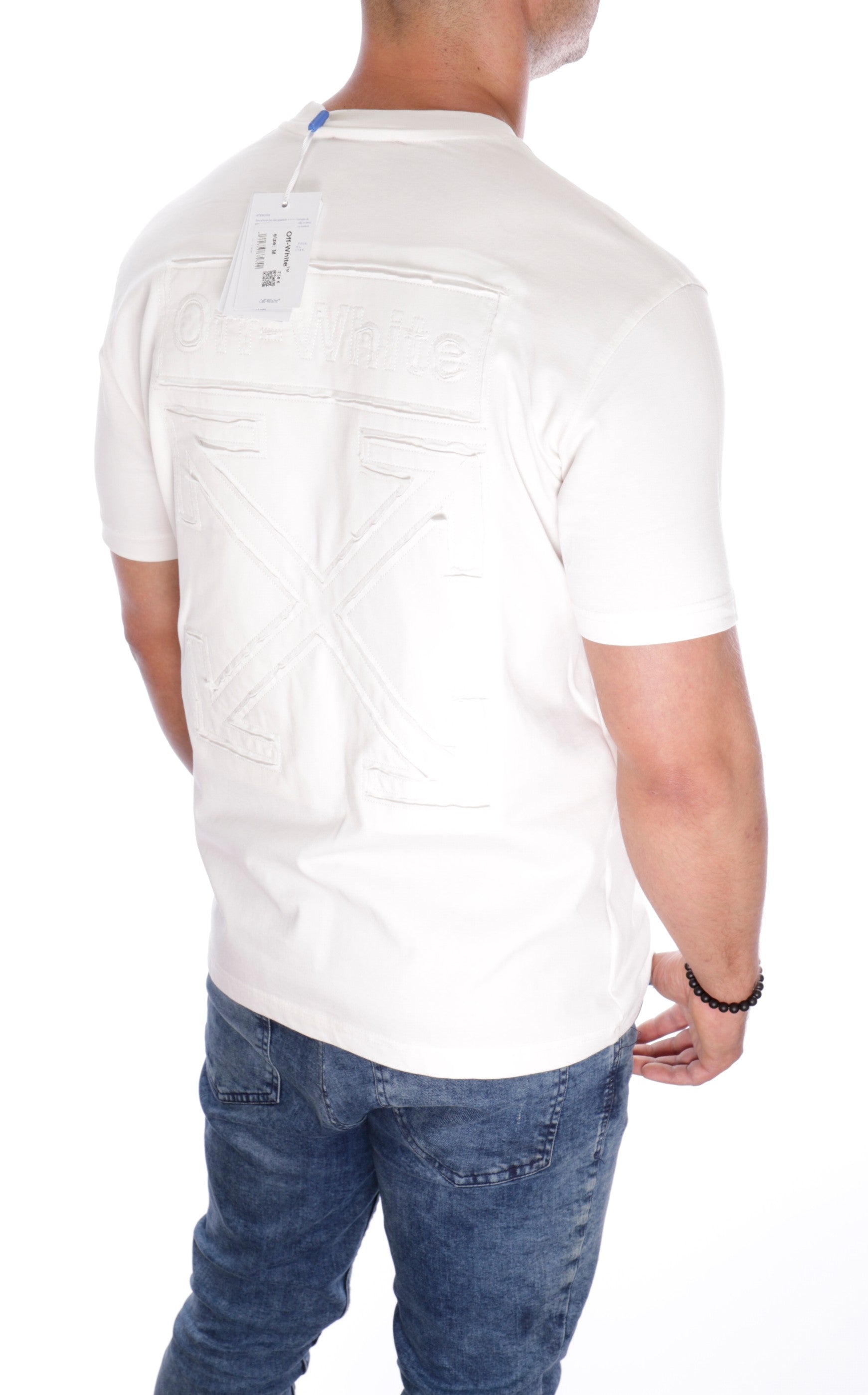 T-SHIRT OFF WHITE BIG LOGO OVERSIZE WHITE