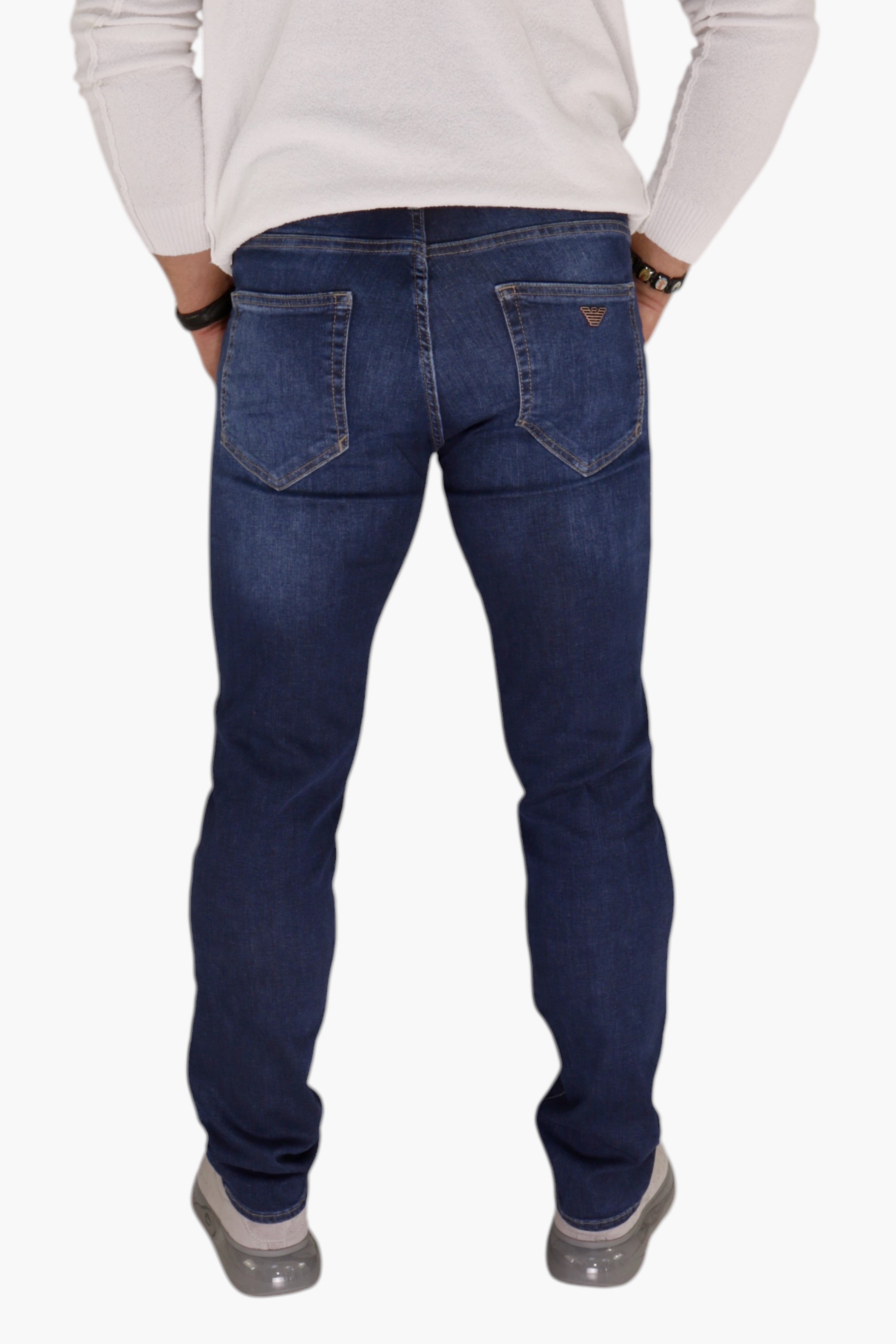 EMPORIO ARMANI STRAIGHT REGULAR FIT STRETCH TROUSERS