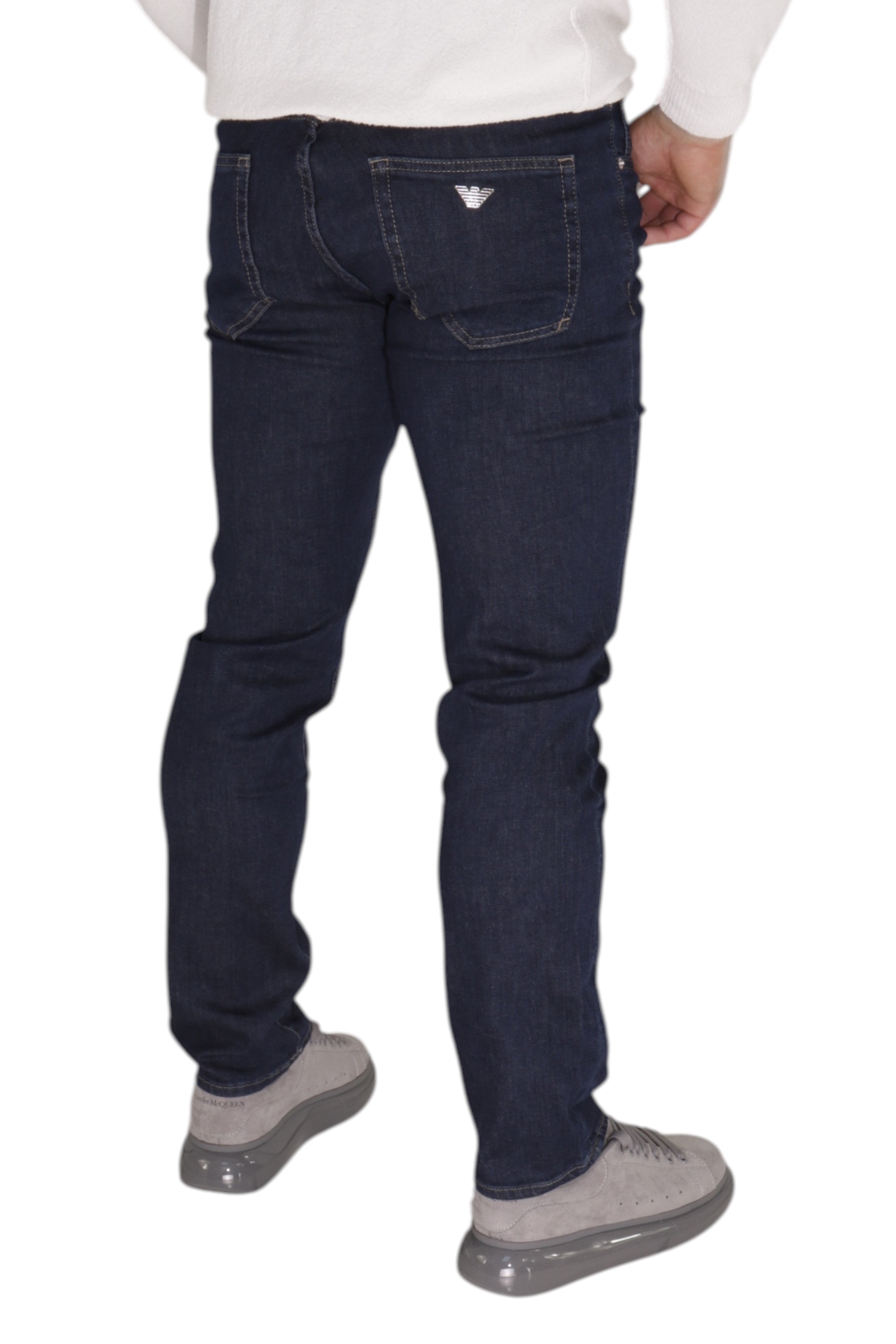 EMPORIO ARMANI STRAIGHT REGULAR FIT STRETCH DENIM JEANS