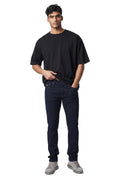 SPODNIE EMPORIO ARMANI REGULAR FIT ELASTAN GRANATOWE KLASYCZNE
