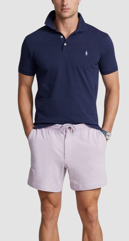 RALPH LAUREN NAVY POLO SHIRT LYCRA SLIM STRETCH MESH