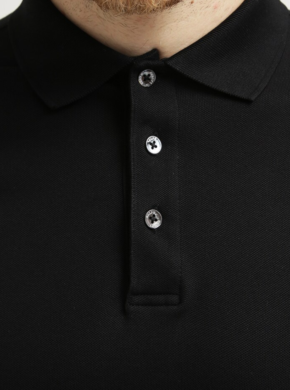 RALPH LAUREN POLO SHIRT BLACK POLO LYCRA SLIM STRETCH MESH
