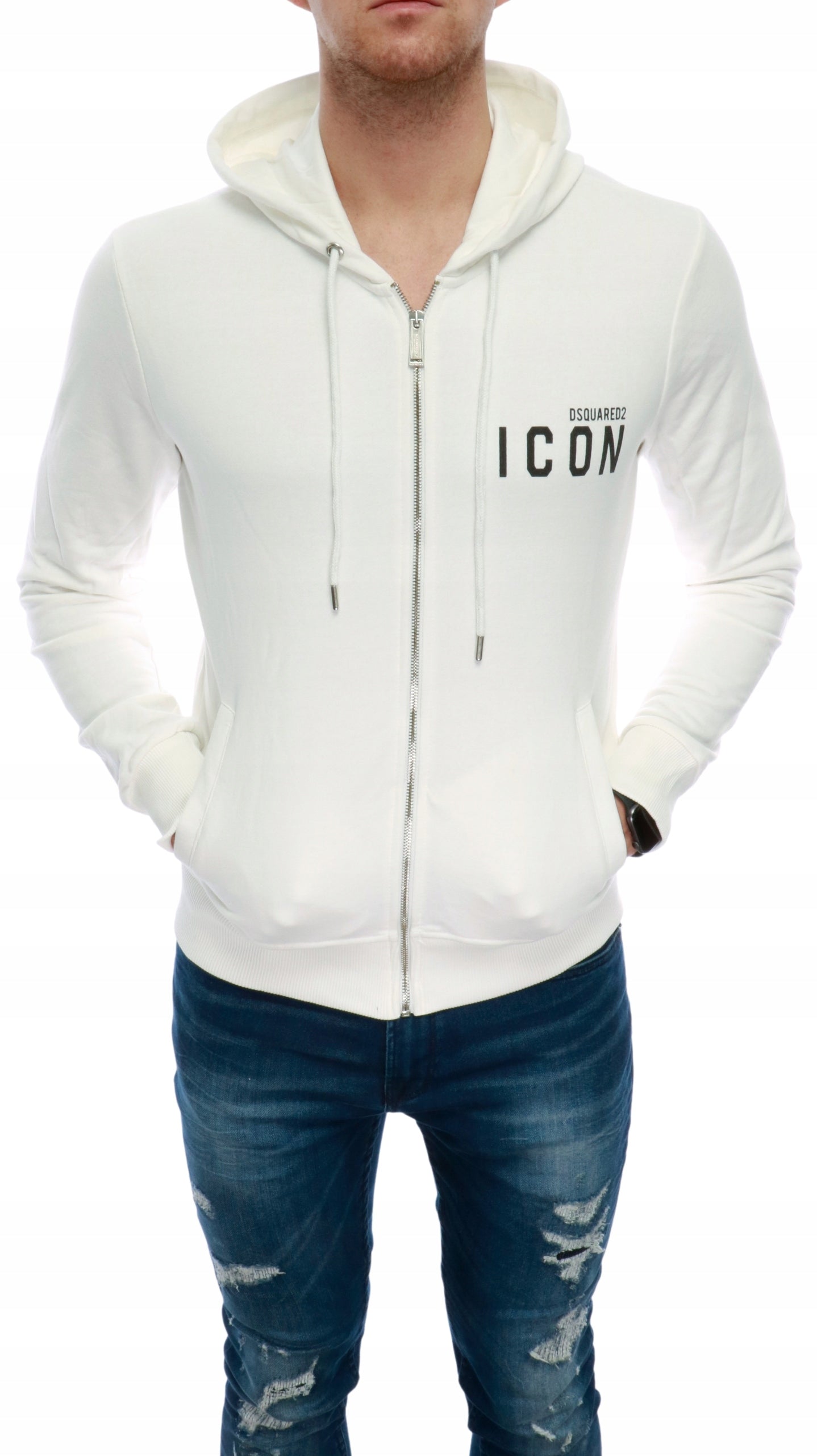 DSQUARED DSQUARED2 ICON WHITE SWEATSHIRT