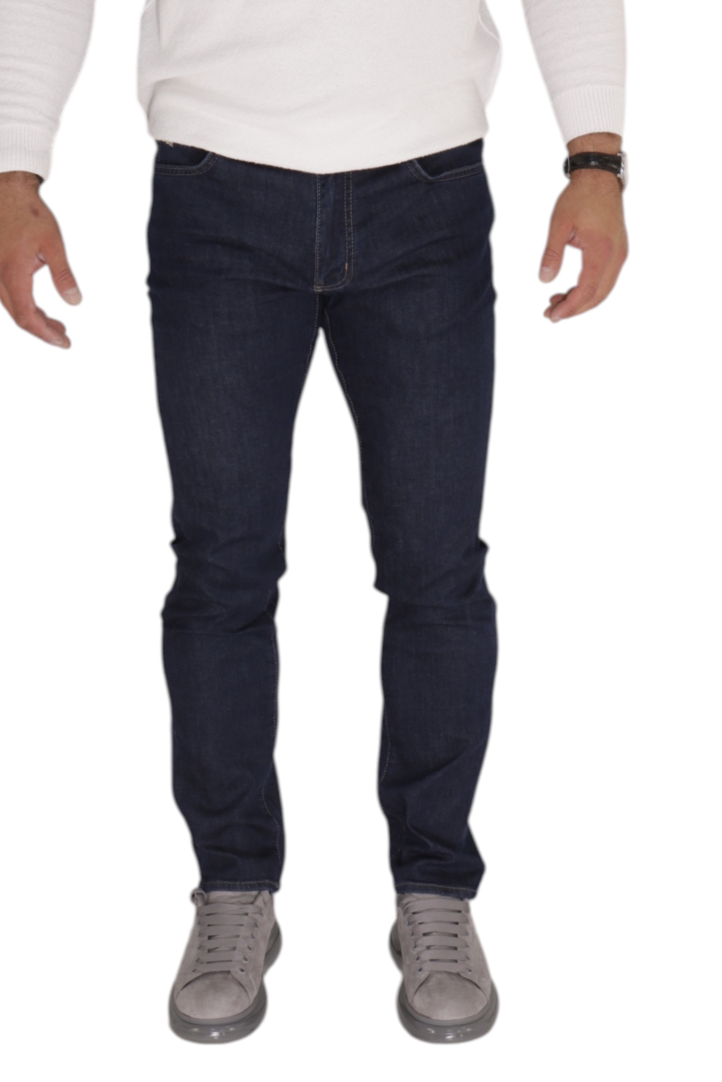 EMPORIO ARMANI STRAIGHT REGULAR FIT STRETCH DENIM JEANS