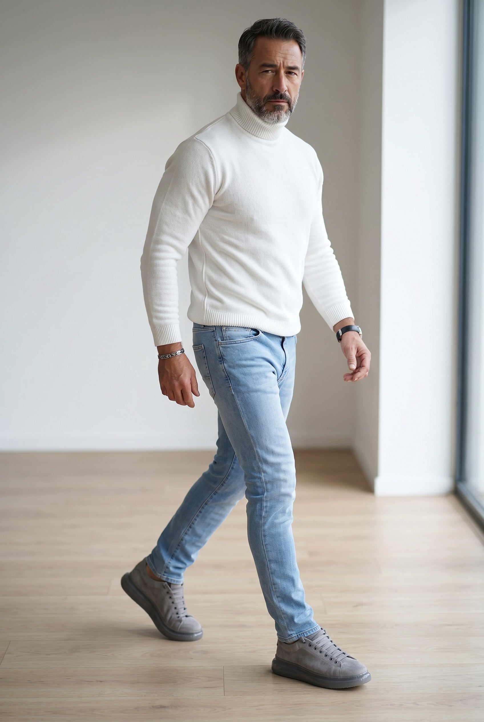 EMPORIO ARMANI STRAIGHT REGULAR FIT STRETCH JEANS LIGHT