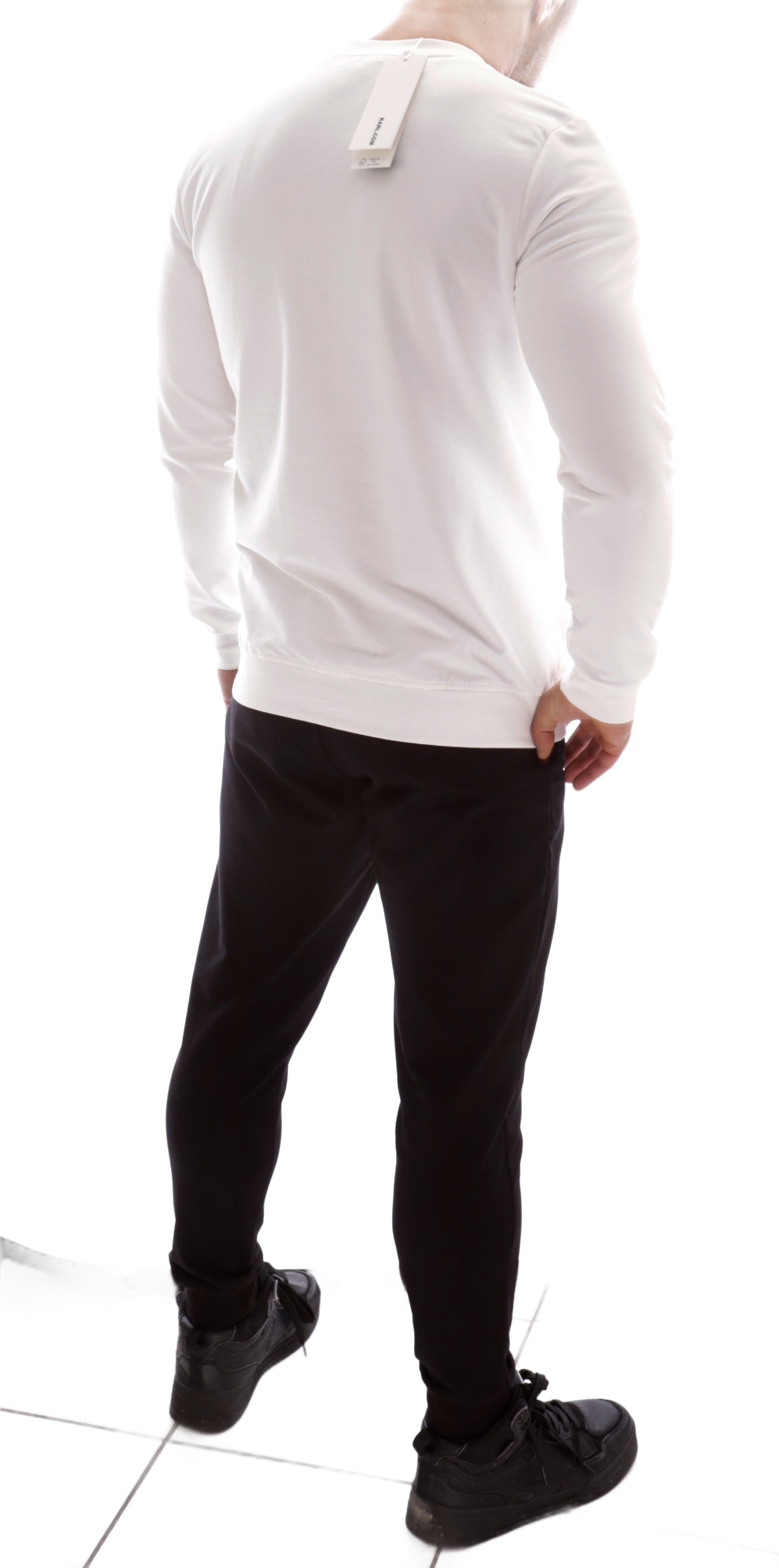 KARL LAGERFELD SLIM BLACK AND WHITE TRACKSUIT