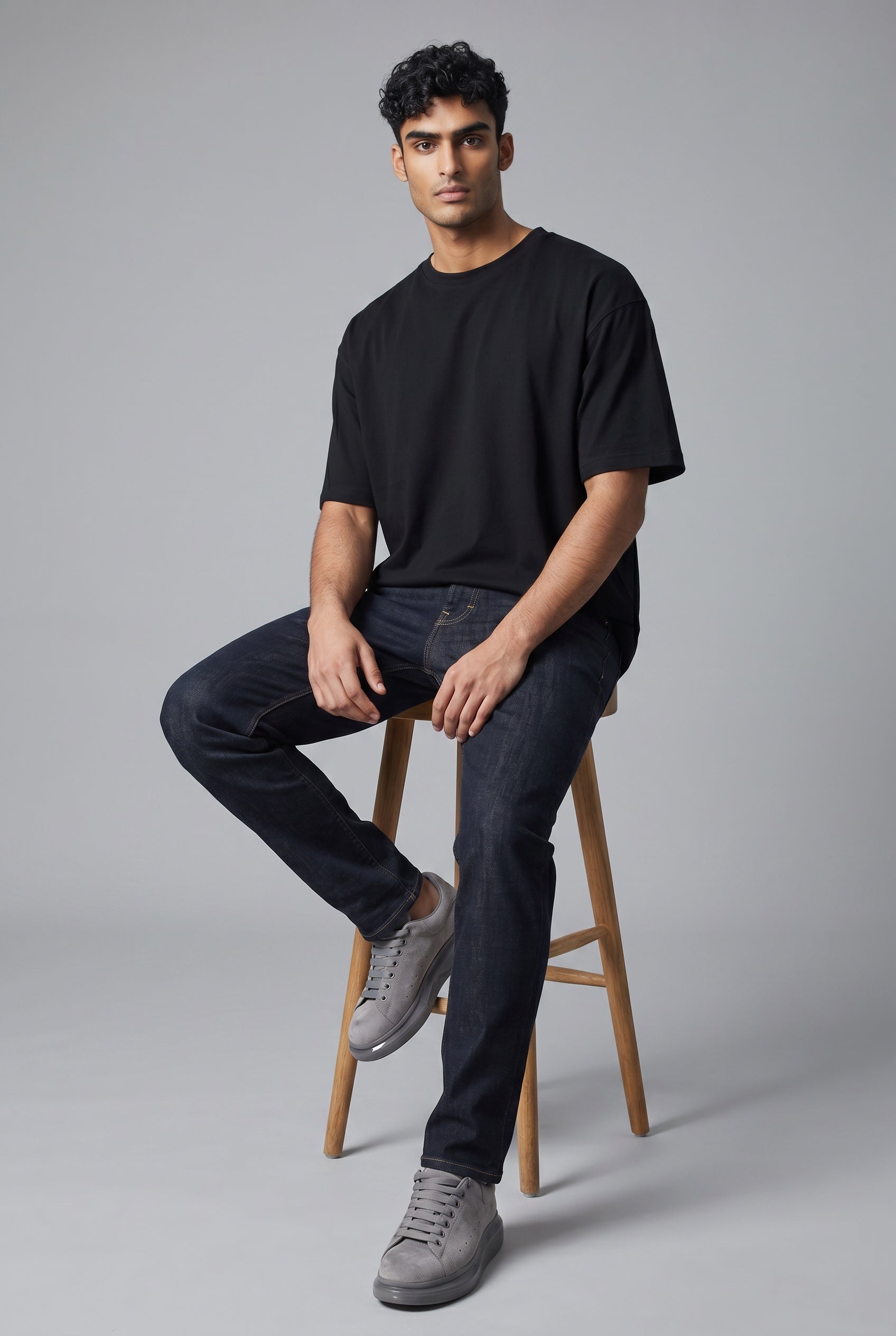 EMPORIO ARMANI STRAIGHT REGULAR FIT STRETCH DARK DENIM JEANS