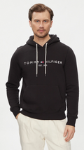 TOMMY HILFIGER JET BLACK ORYGINALNA BLUZA CZARNA Z KAPTUREM ROZ M