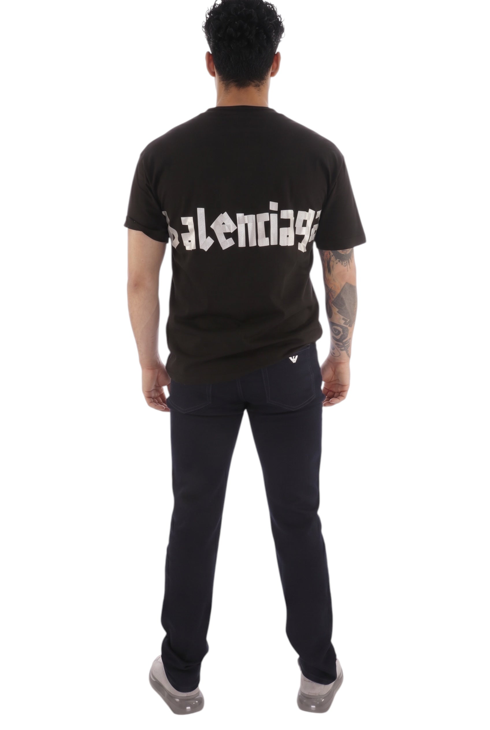 EMPORIO ARMANI REGULAR FIT ELASTANE NAVY CLASSIC TROUSERS