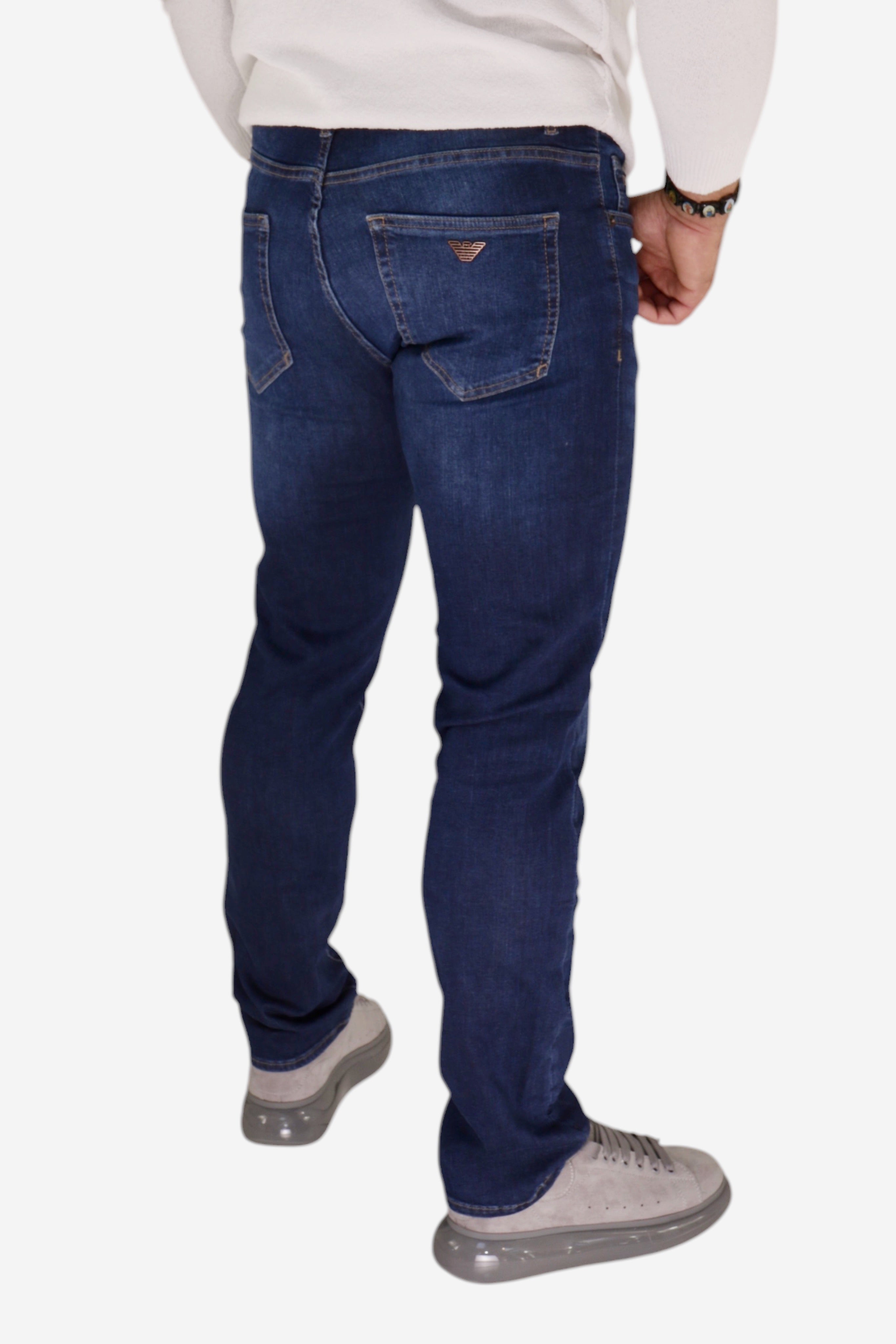 EMPORIO ARMANI STRAIGHT REGULAR FIT STRETCH TROUSERS