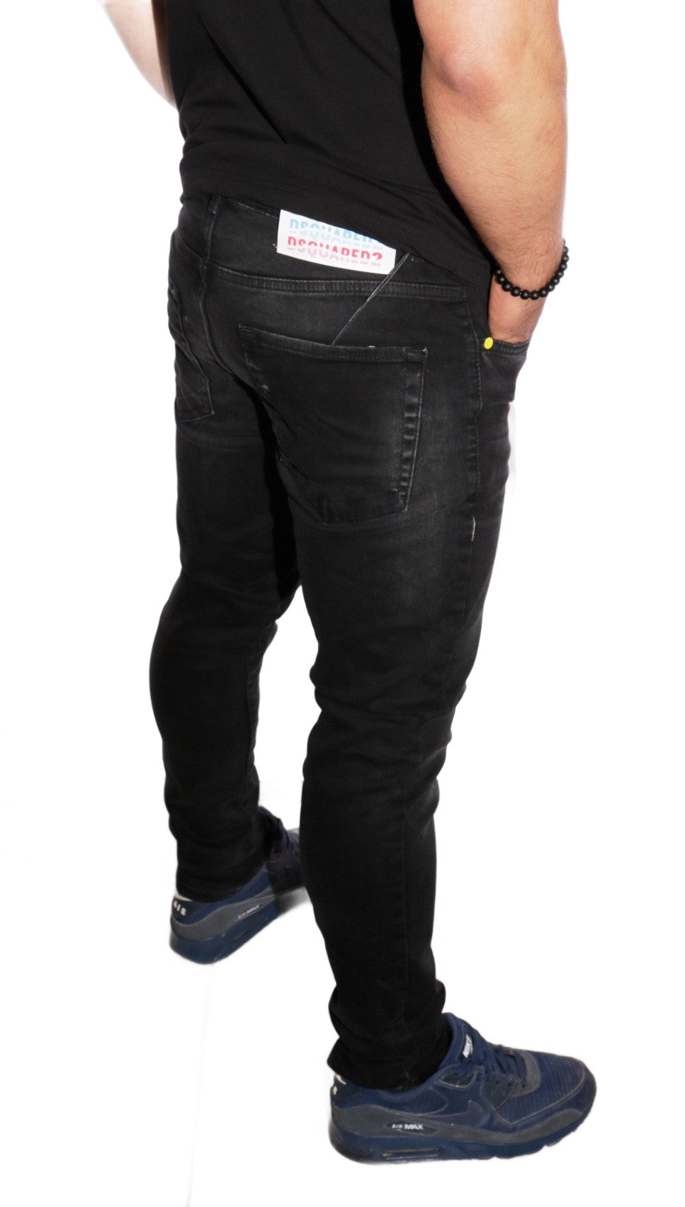 DSQUARED TROUSERS STRETCH DARK GREY SLIM JEANS