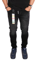 SPODNIE DSQUARED  STRETCH GREY CIEMNE JEANSY SLIM