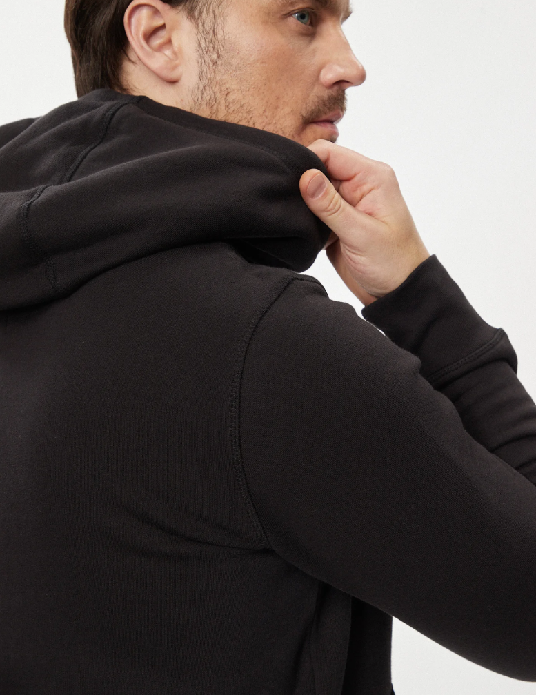 TOMMY HILFIGER JET BLACK ORIGINAL BLACK HOODIE SIZE M