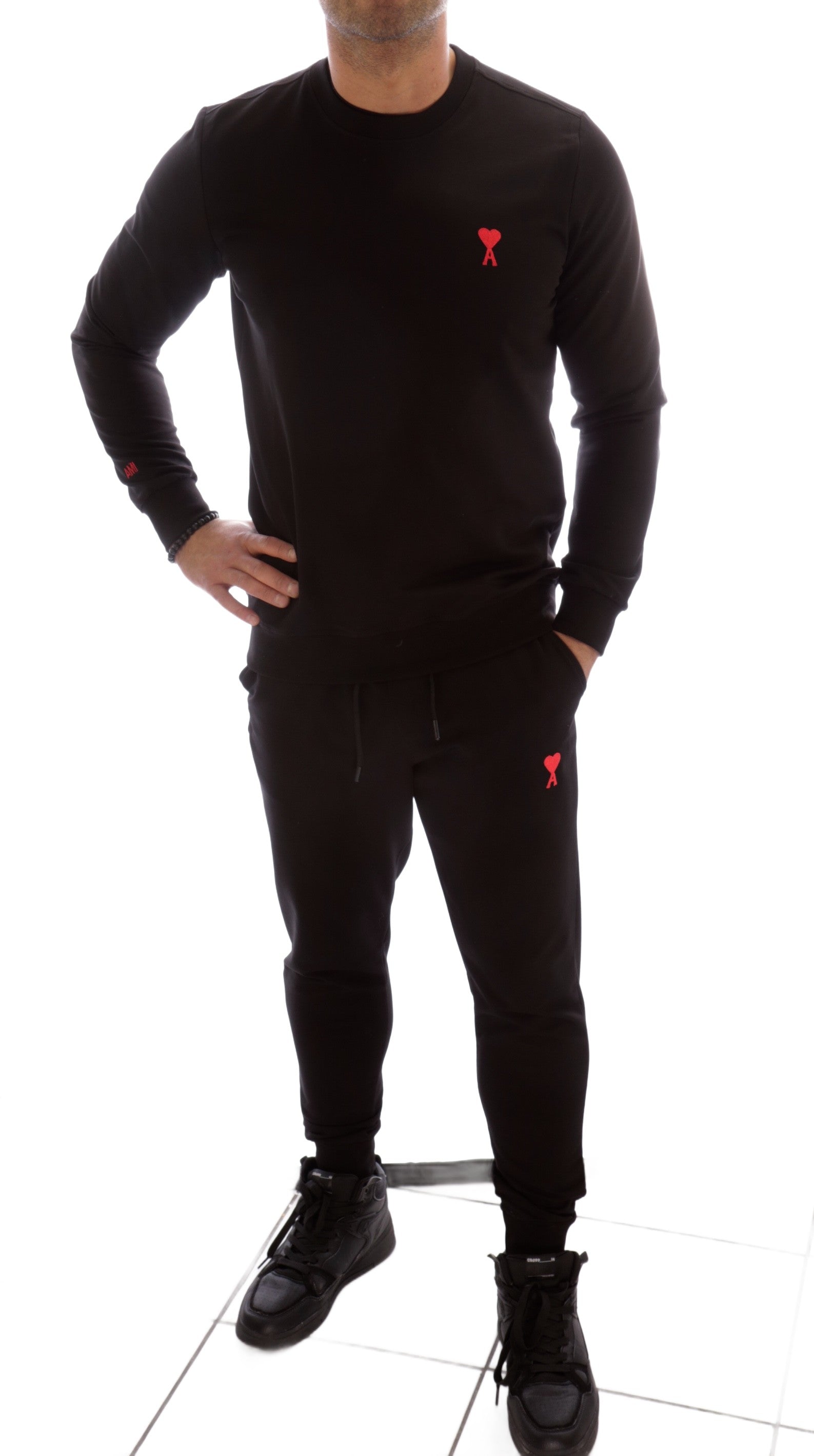 KOMPLET DRESOWY DRESY AMI PARIS SLIM CZARNY