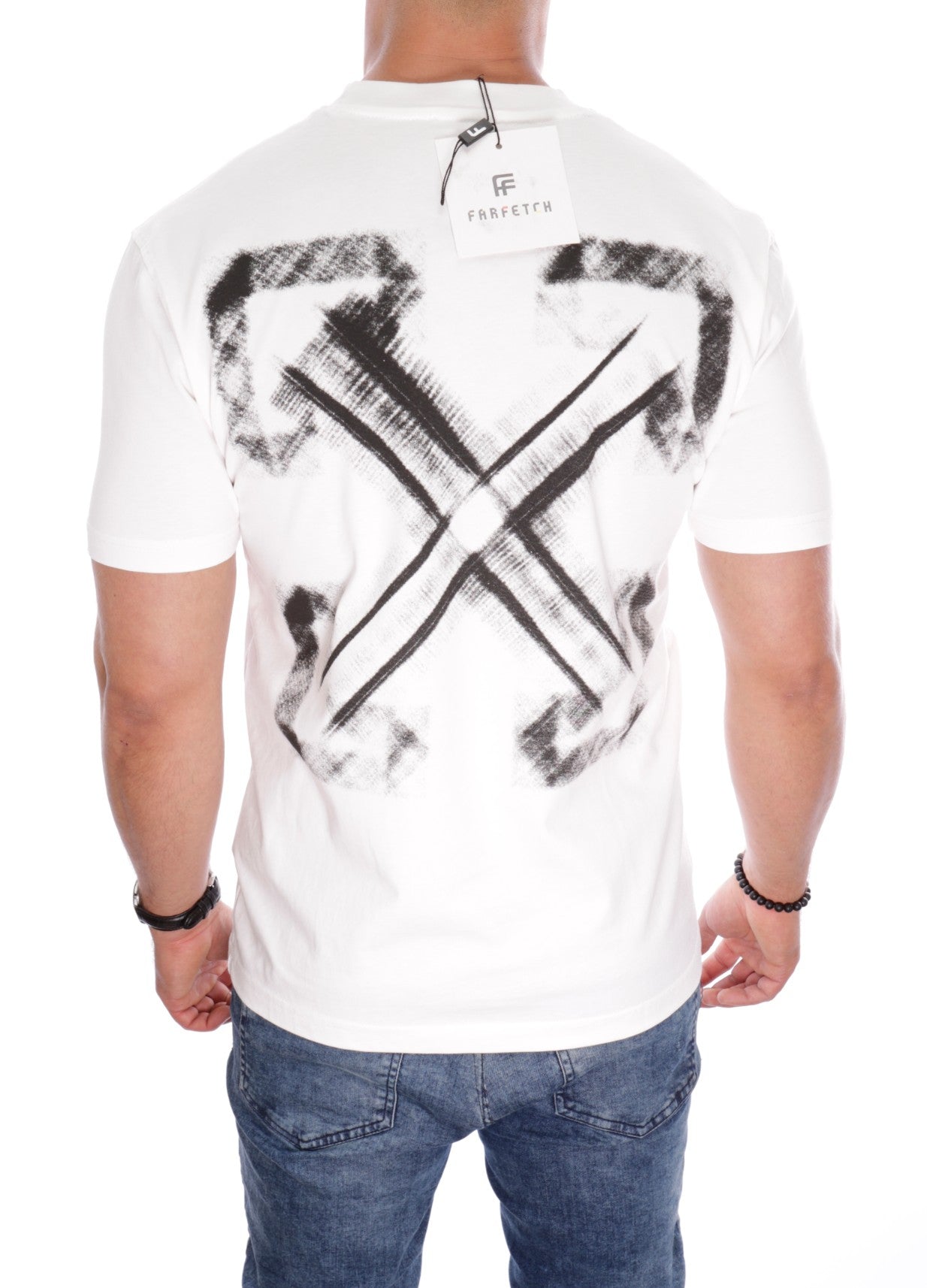 T-SHIRT OFF WHITE BIG LOGO SLIM WHITE
