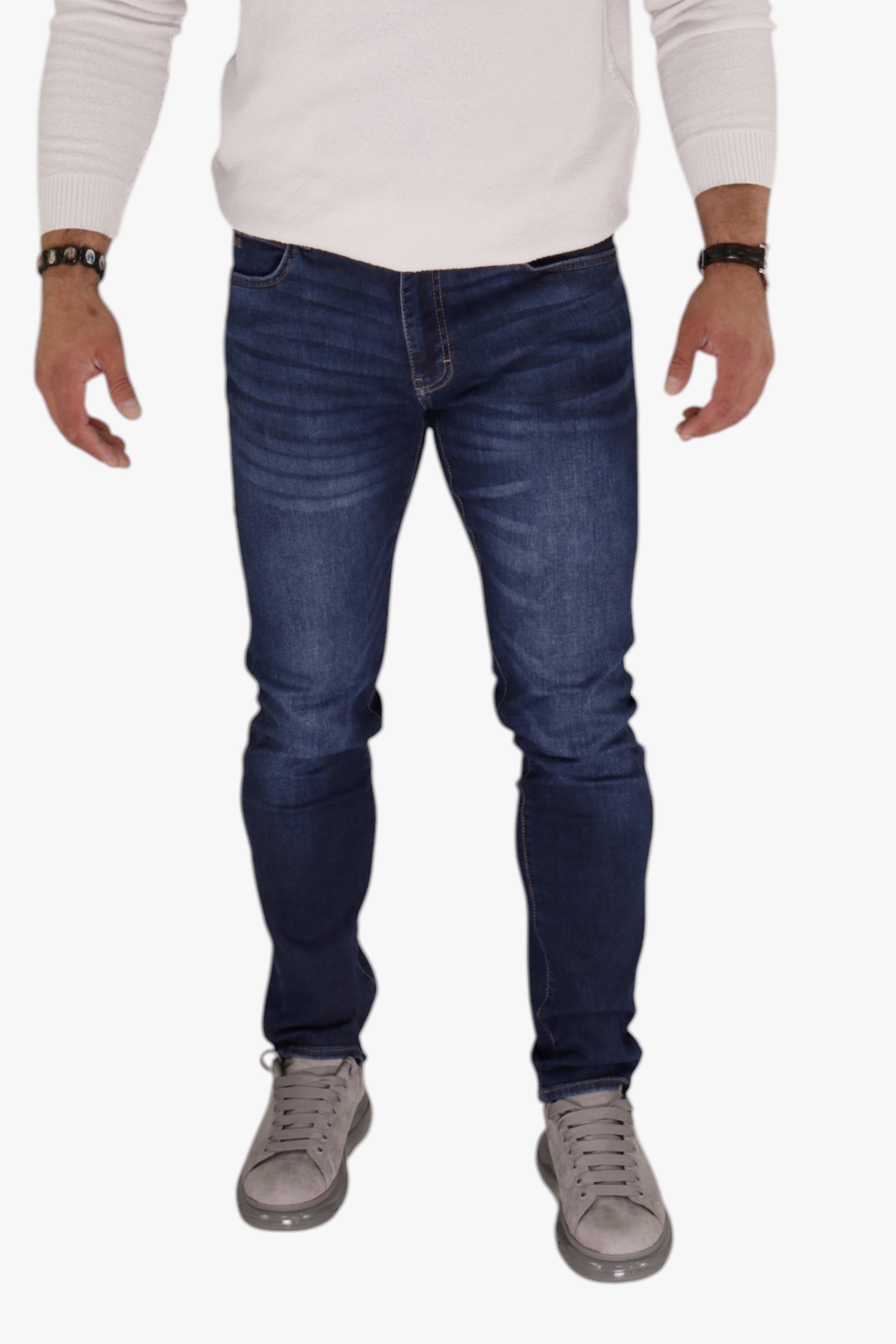 EMPORIO ARMANI STRAIGHT REGULAR FIT STRETCH TROUSERS