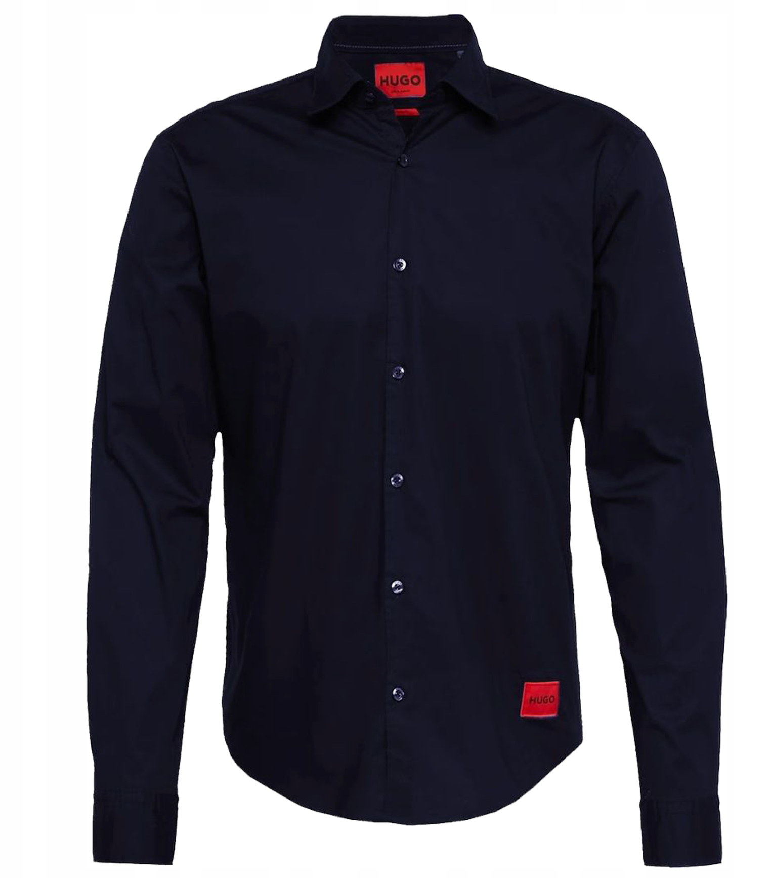 HUGO BOSS SLIM FIT LYCRA NAVY SHIRT