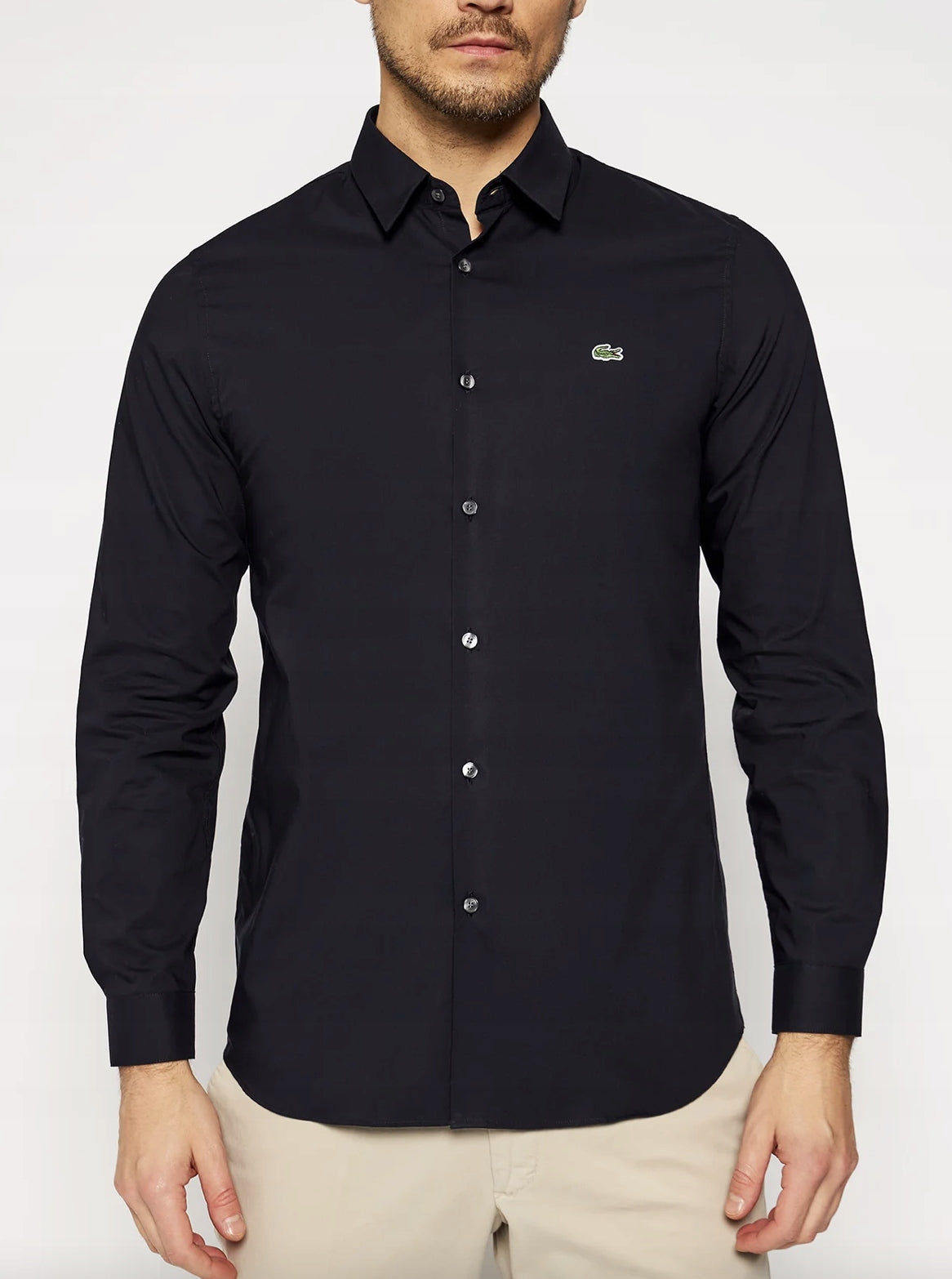 LACOSTE PREMIUM SLIM FIT NAVY SHIRT