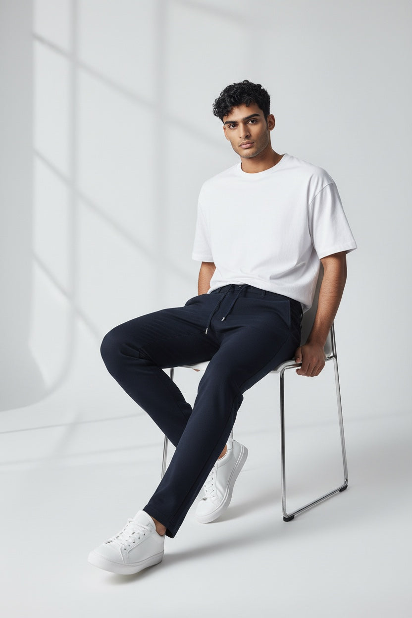 PRADA CHINOS ELEGANT NAVY CASUAL