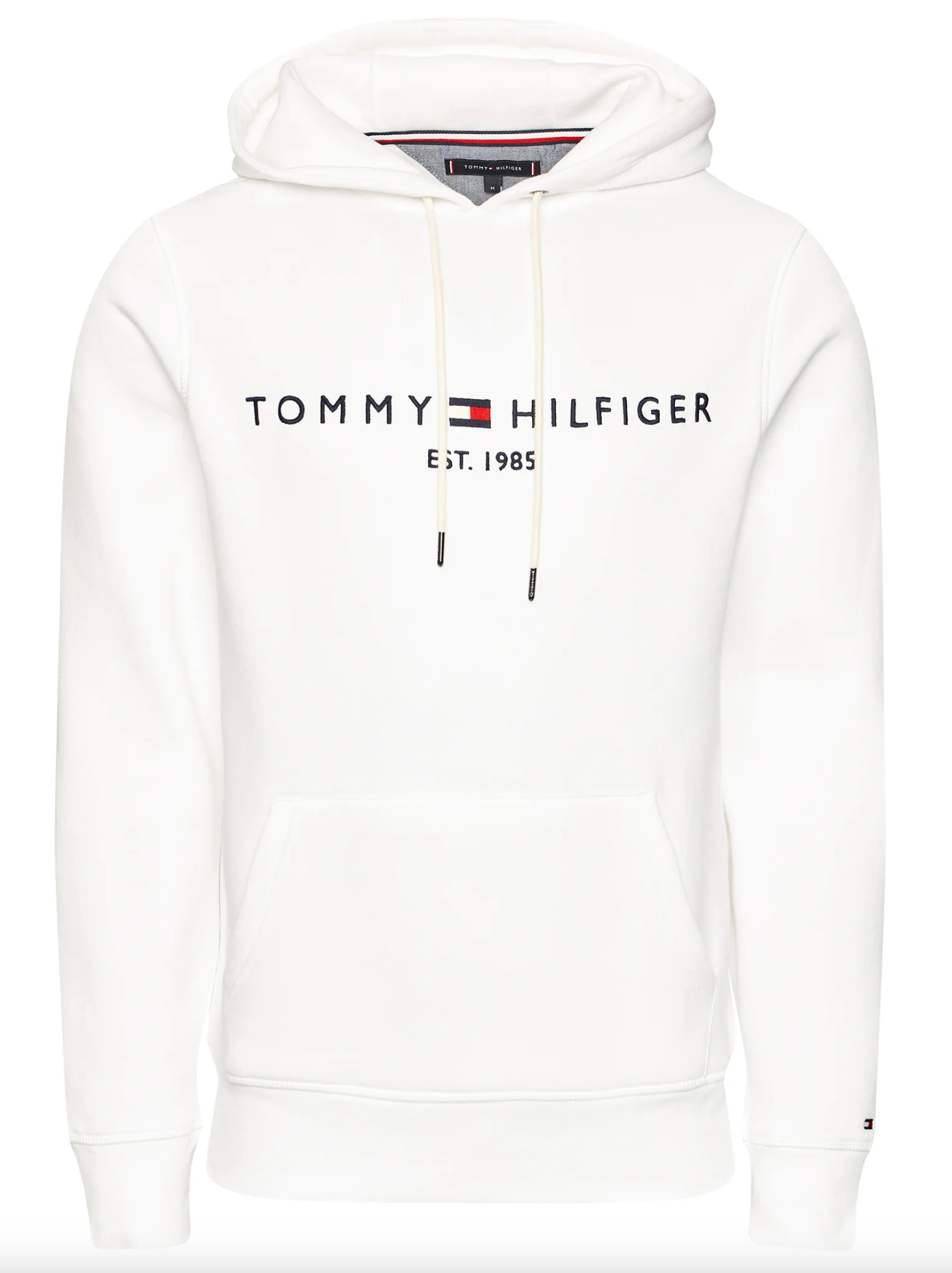 TOMMY HILFIGER BRIGHT WHITE ORIGINAL WHITE HOODIE