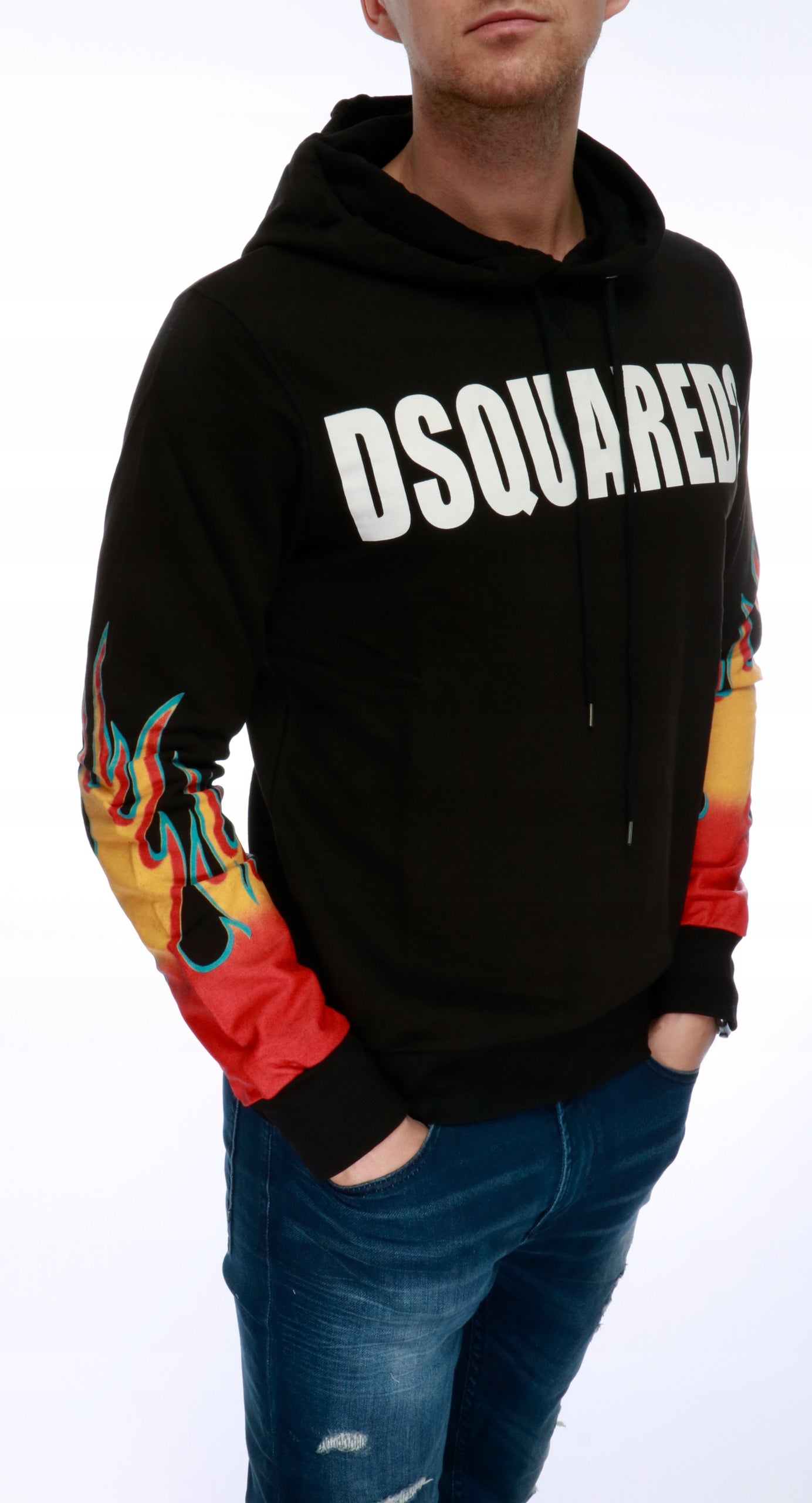 DSQUARED DSQUARED2 LOGO BLACK SWEATSHIRT M