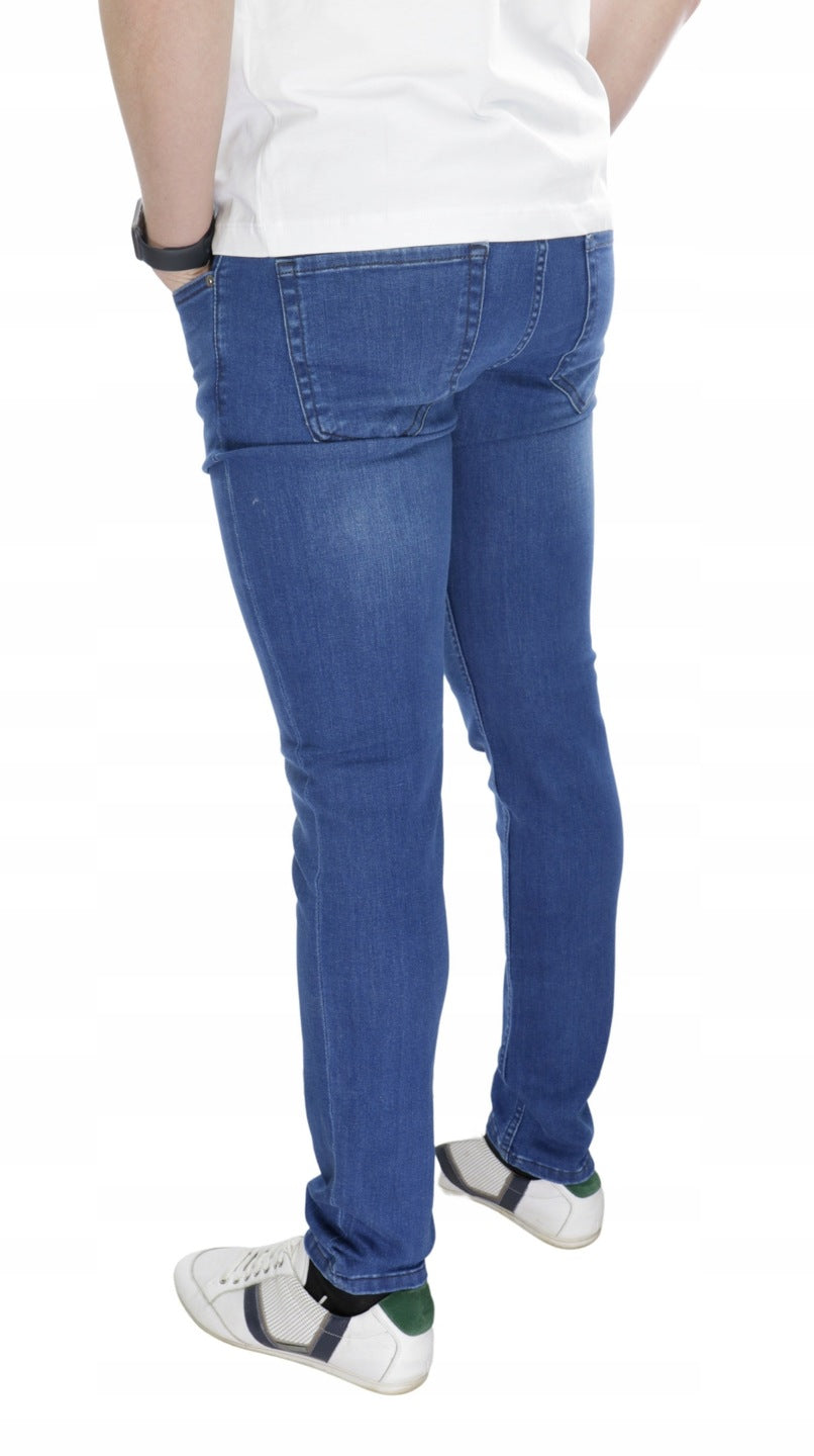 HUGO BOSS SLIM FIT TROUSERS BLUE LYCRA