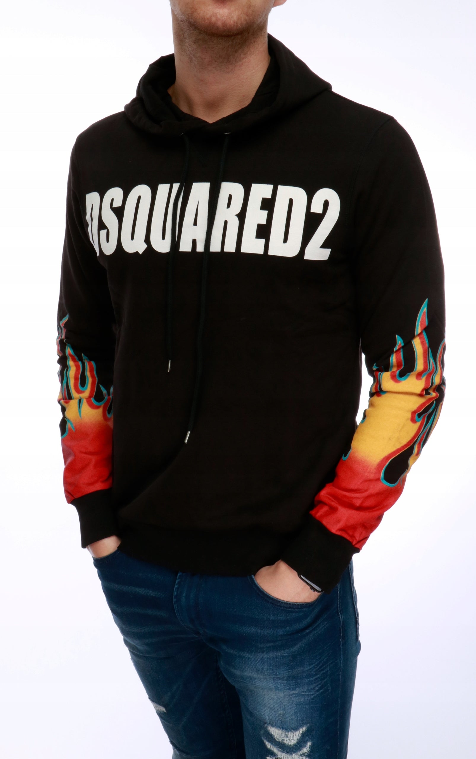 DSQUARED DSQUARED2 LOGO BLACK SWEATSHIRT M