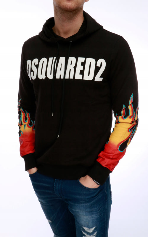 DSQUARED DSQUARED2 LOGO BLACK SWEATSHIRT M