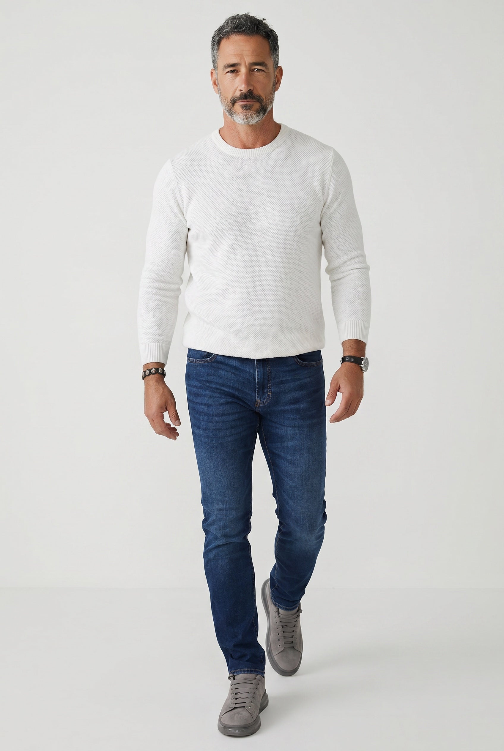 EMPORIO ARMANI STRAIGHT REGULAR FIT STRETCH JEANS BLUE