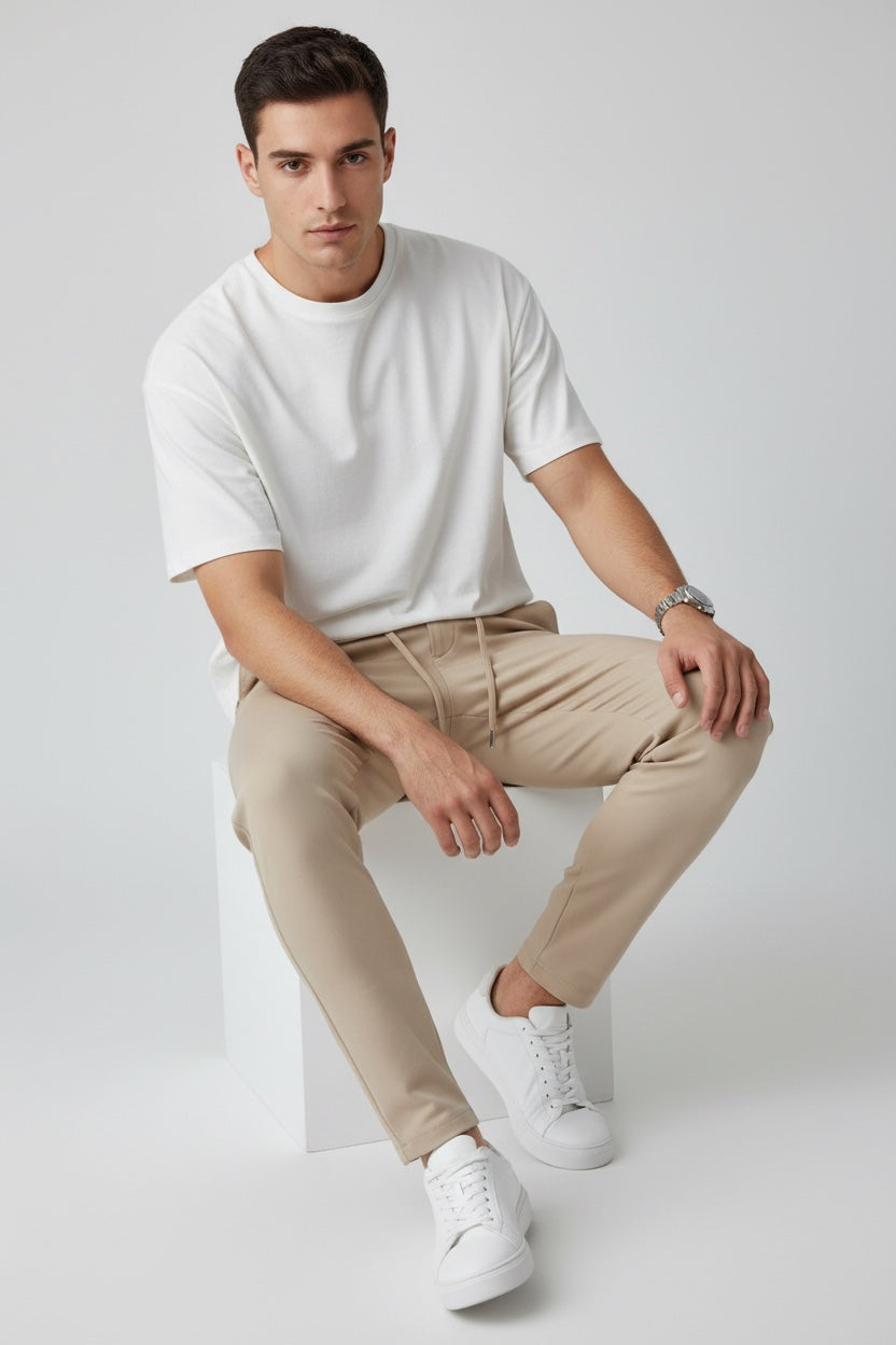 PRADA CHINOS ELEGANT BEIGE CAMEL CASUAL