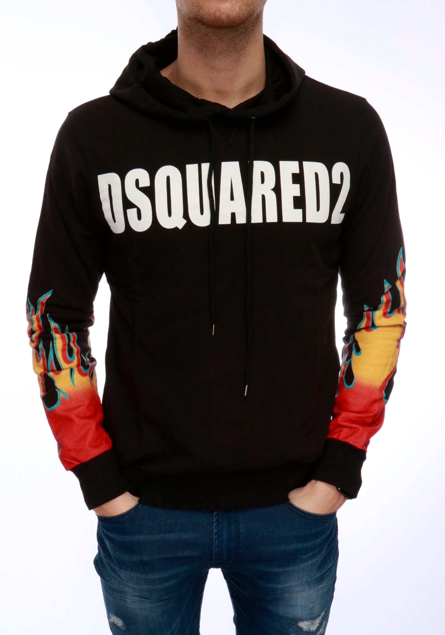 DSQUARED DSQUARED2 LOGO BLACK SWEATSHIRT M