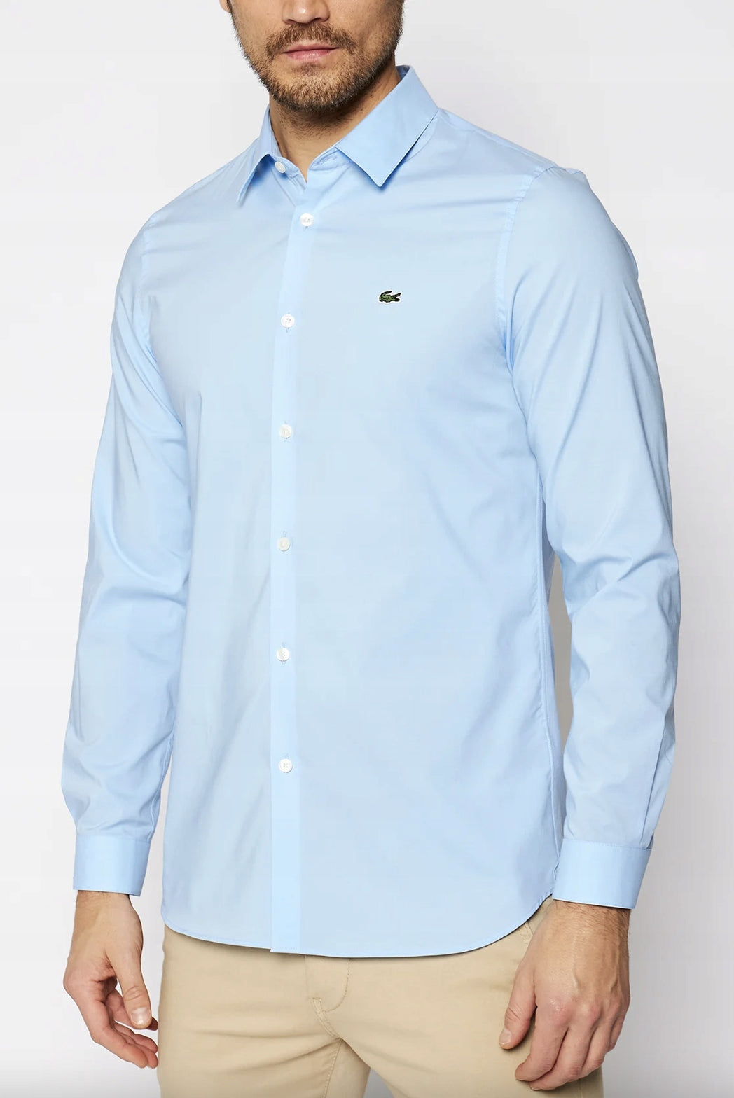 LACOSTE PREMIUM SLIM FIT SHIRT SKY BLUE