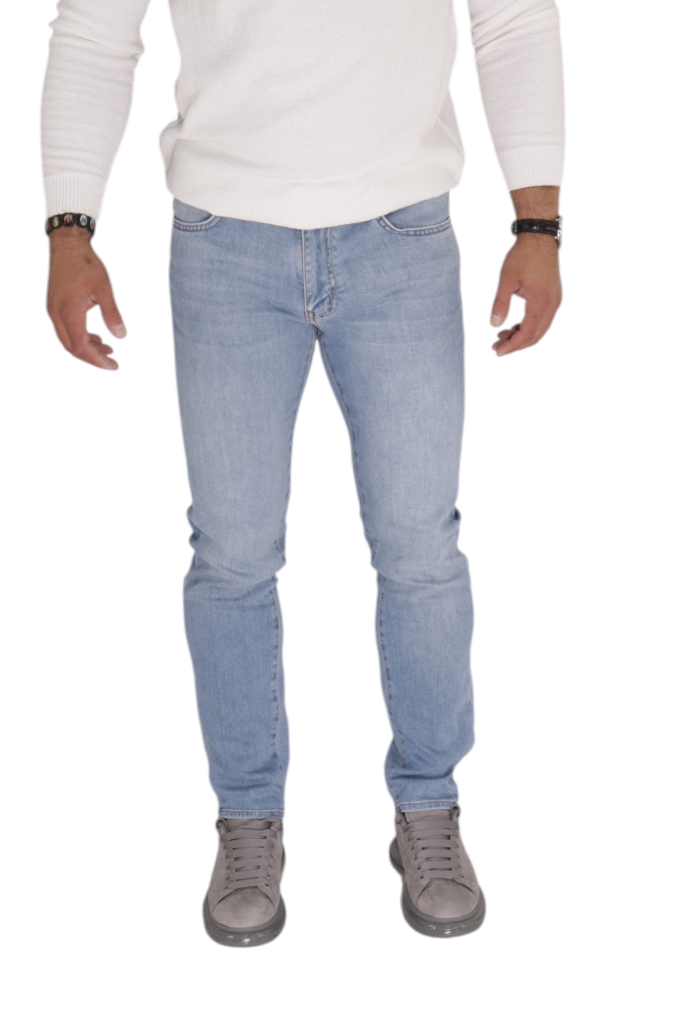 EMPORIO ARMANI STRAIGHT REGULAR FIT STRETCH JEANS LIGHT