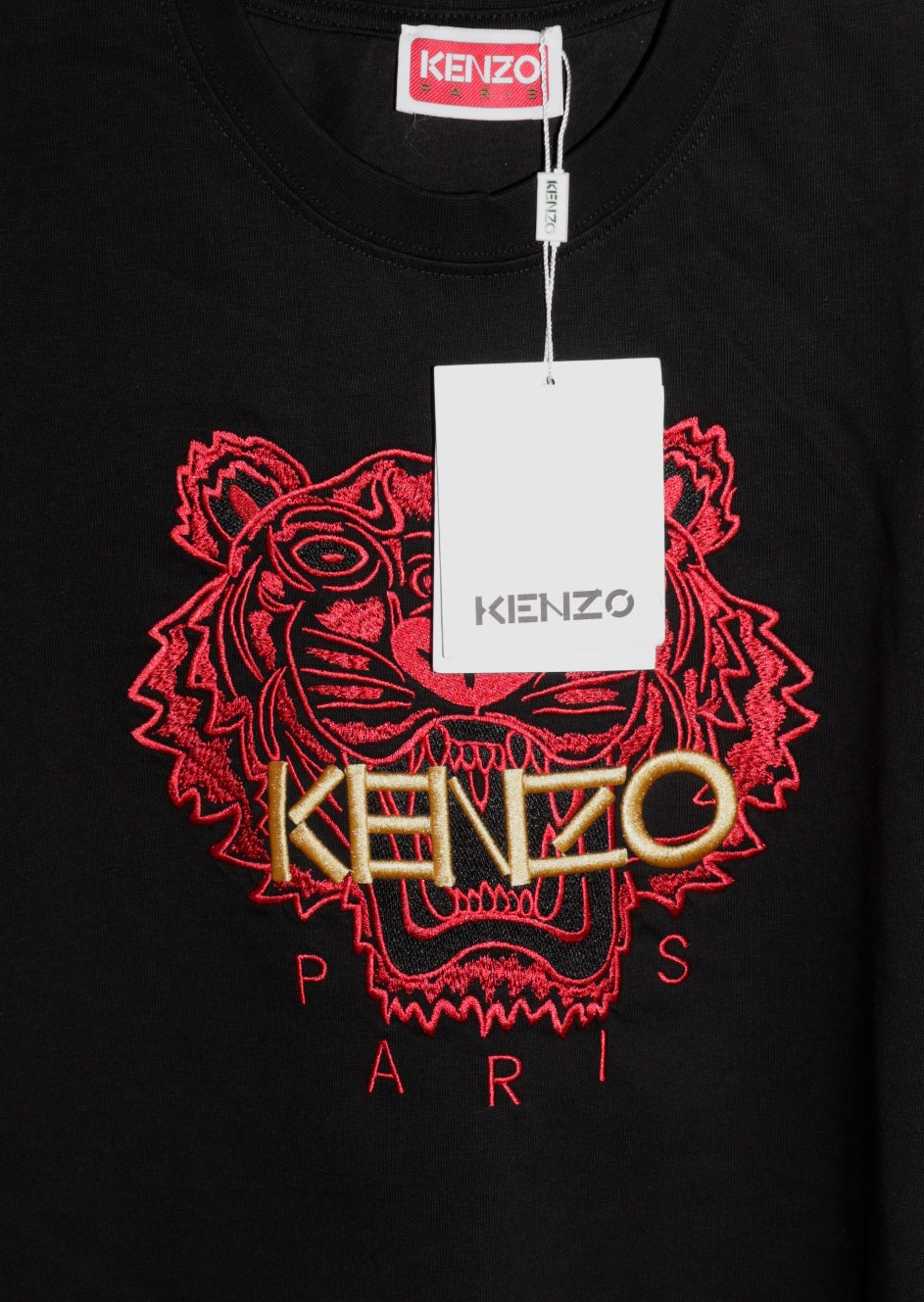 KENZO BIG LOGO T-SHIRT BLACK REGULAR XXL