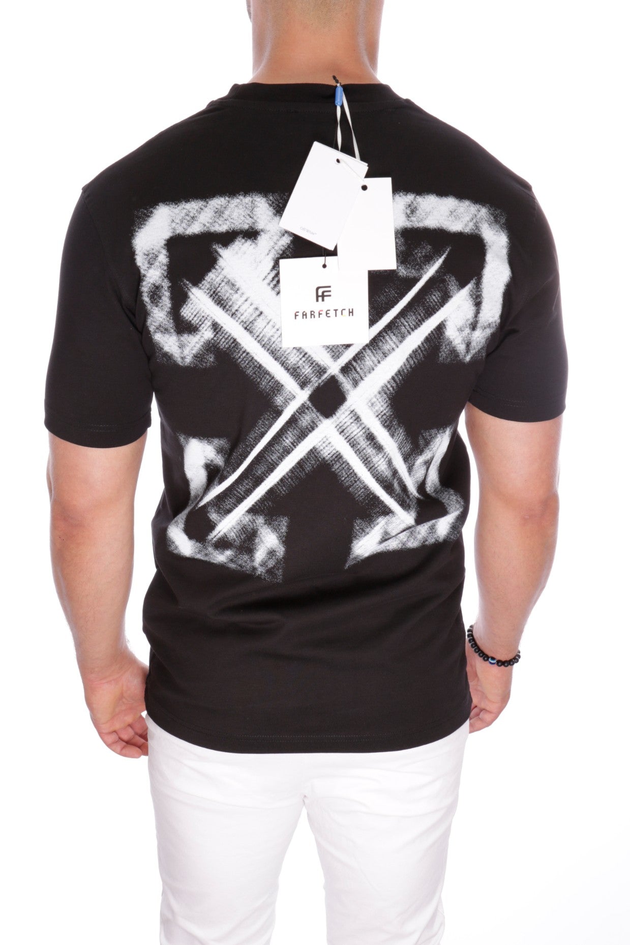 T-SHIRT OFF WHITE BIG LOGO SLIM BLACK