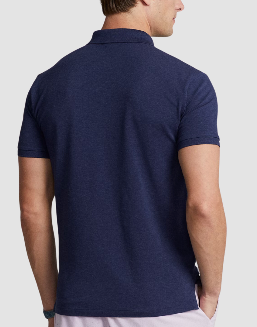 RALPH LAUREN NAVY POLO SHIRT LYCRA SLIM STRETCH MESH