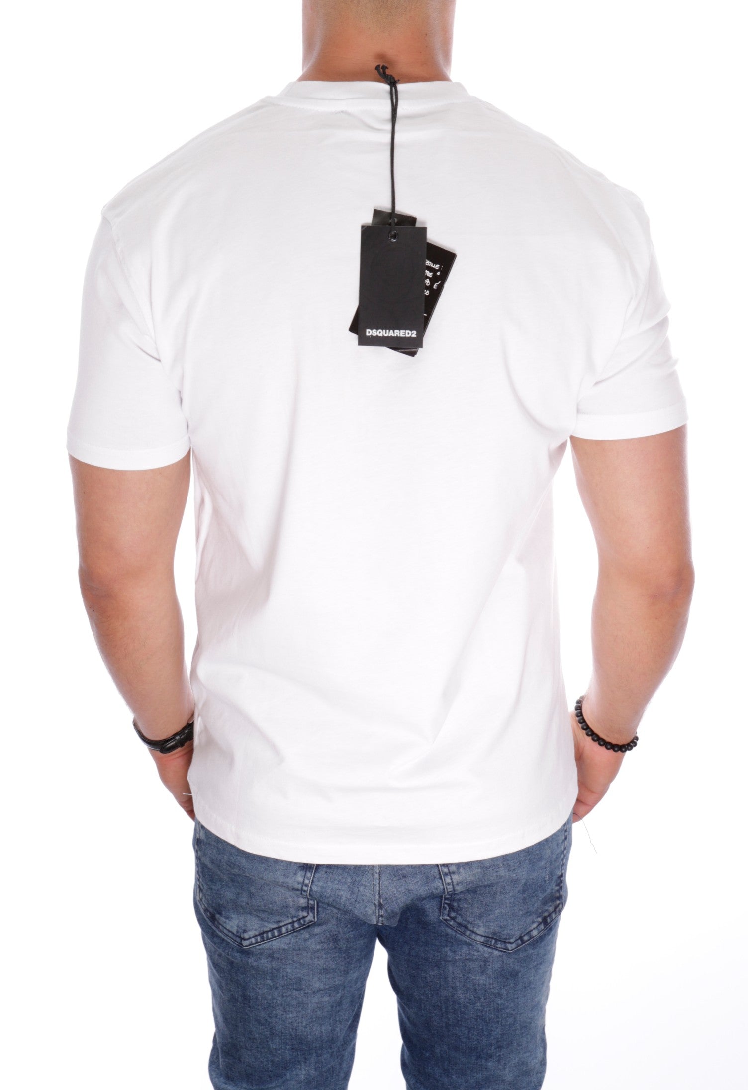 DSQUARED DSQUARED2 LOGO WHITE T-SHIRT