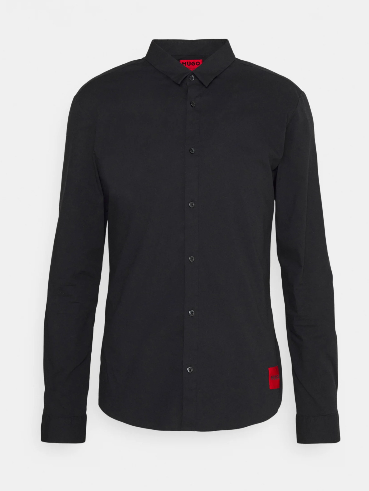 HUGO BOSS SLIM FIT LYCRA SHIRT BLACK