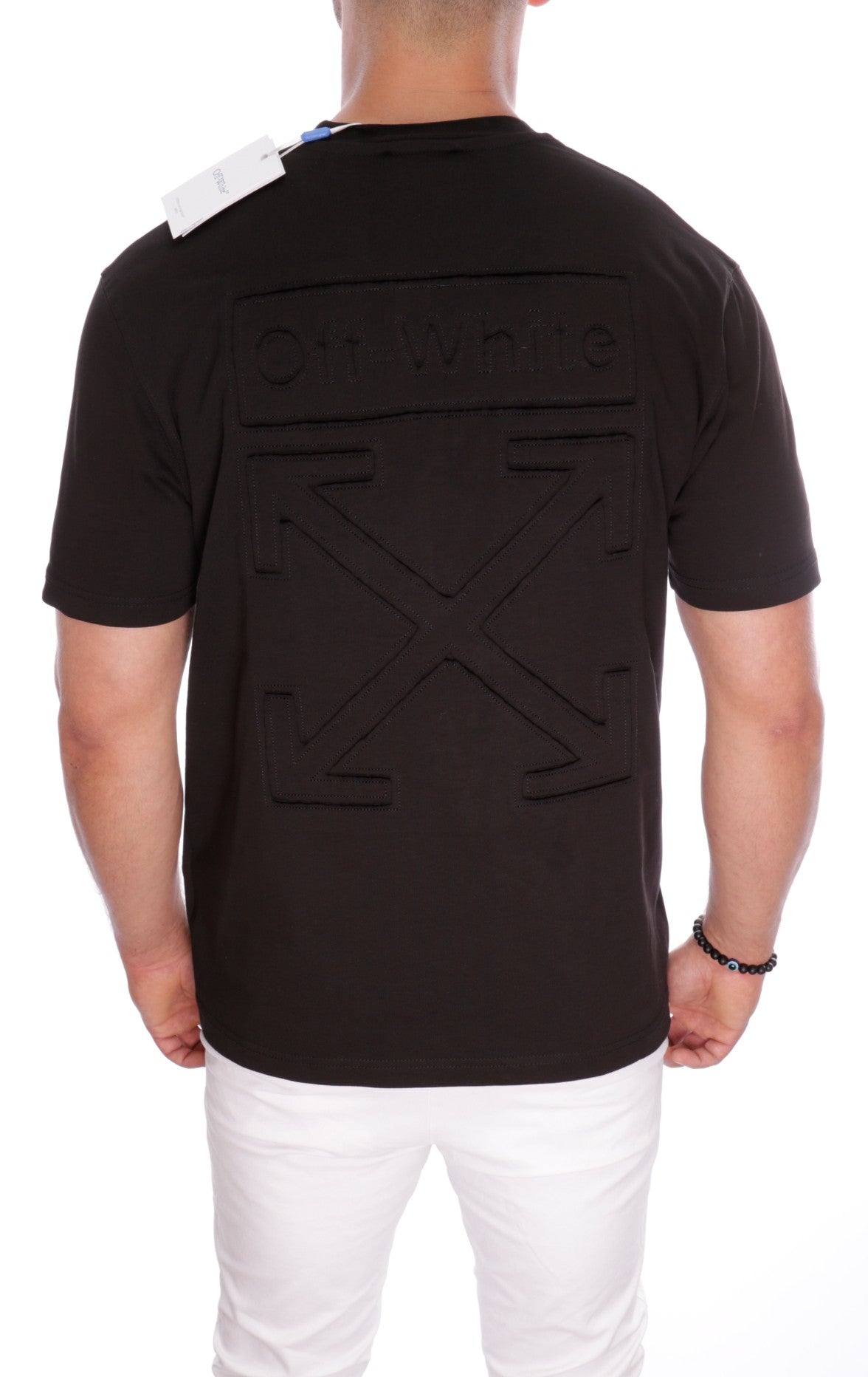 T-SHIRT OFF WHITE BIG LOGO OVERSIZE BLACK