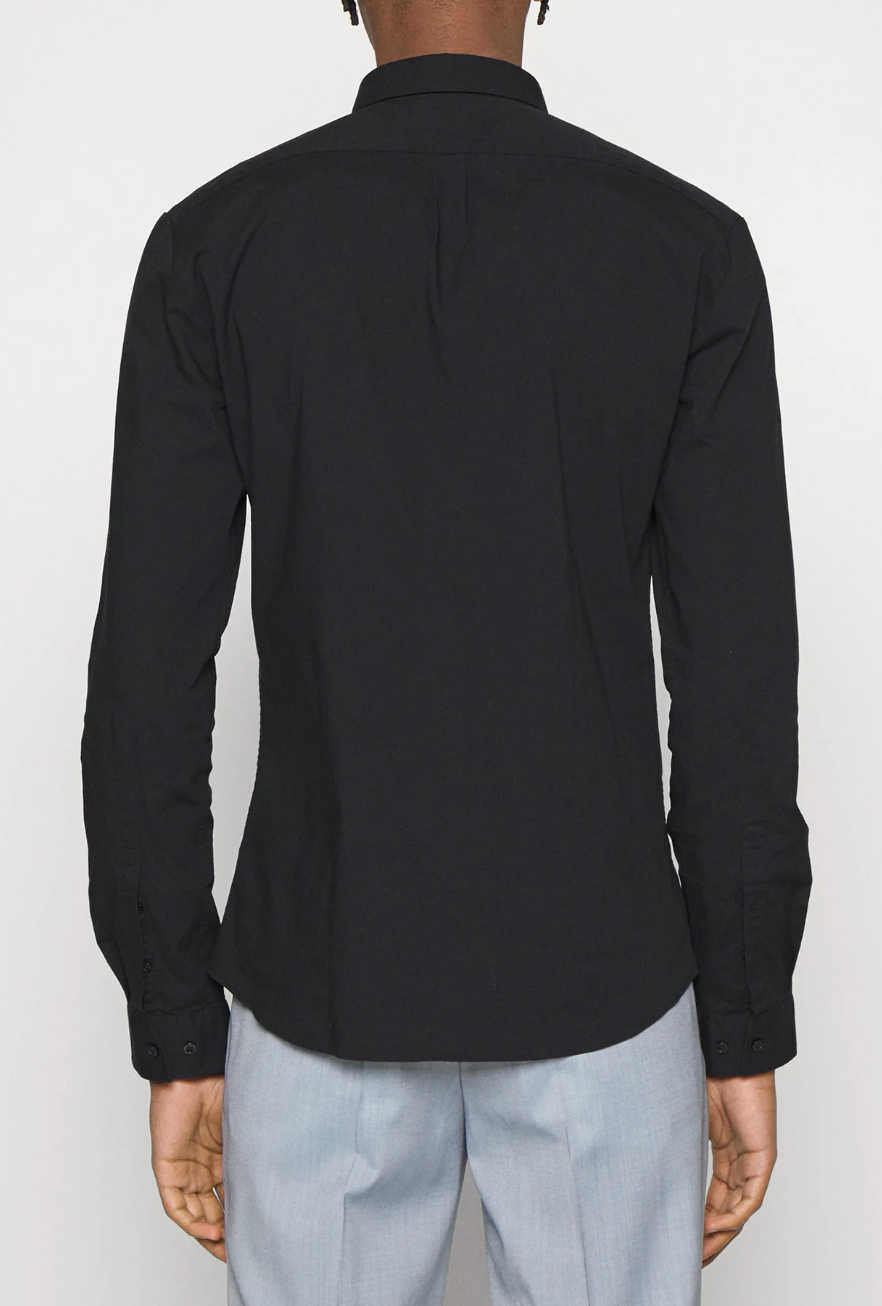 HUGO BOSS SLIM FIT LYCRA SHIRT BLACK