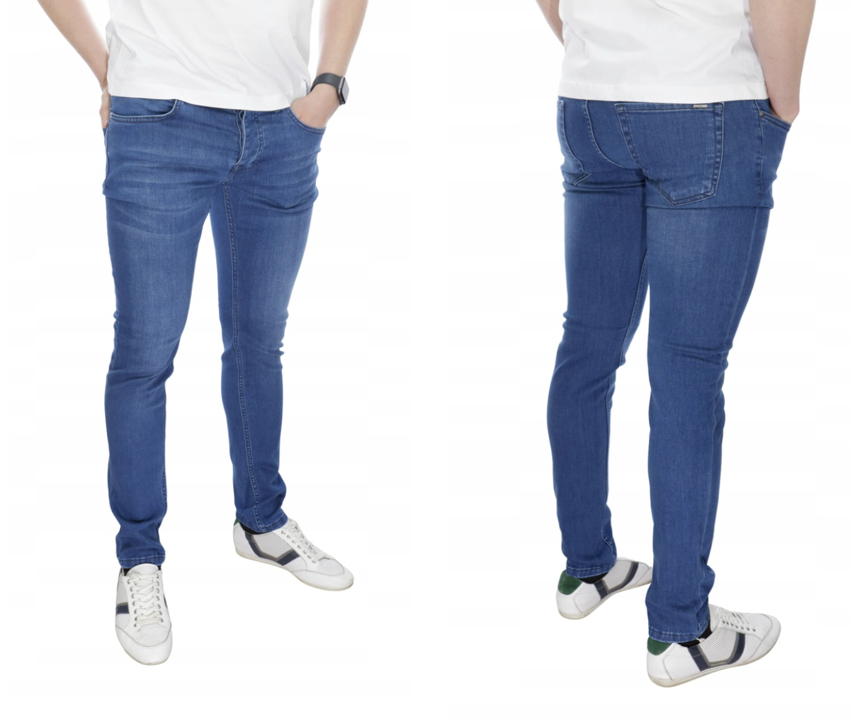 HUGO BOSS SLIM FIT TROUSERS BLUE LYCRA
