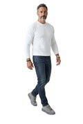 SPODNIE EMPORIO ARMANI PROSTE REGULAR FIT STRETCH WASH BLUE