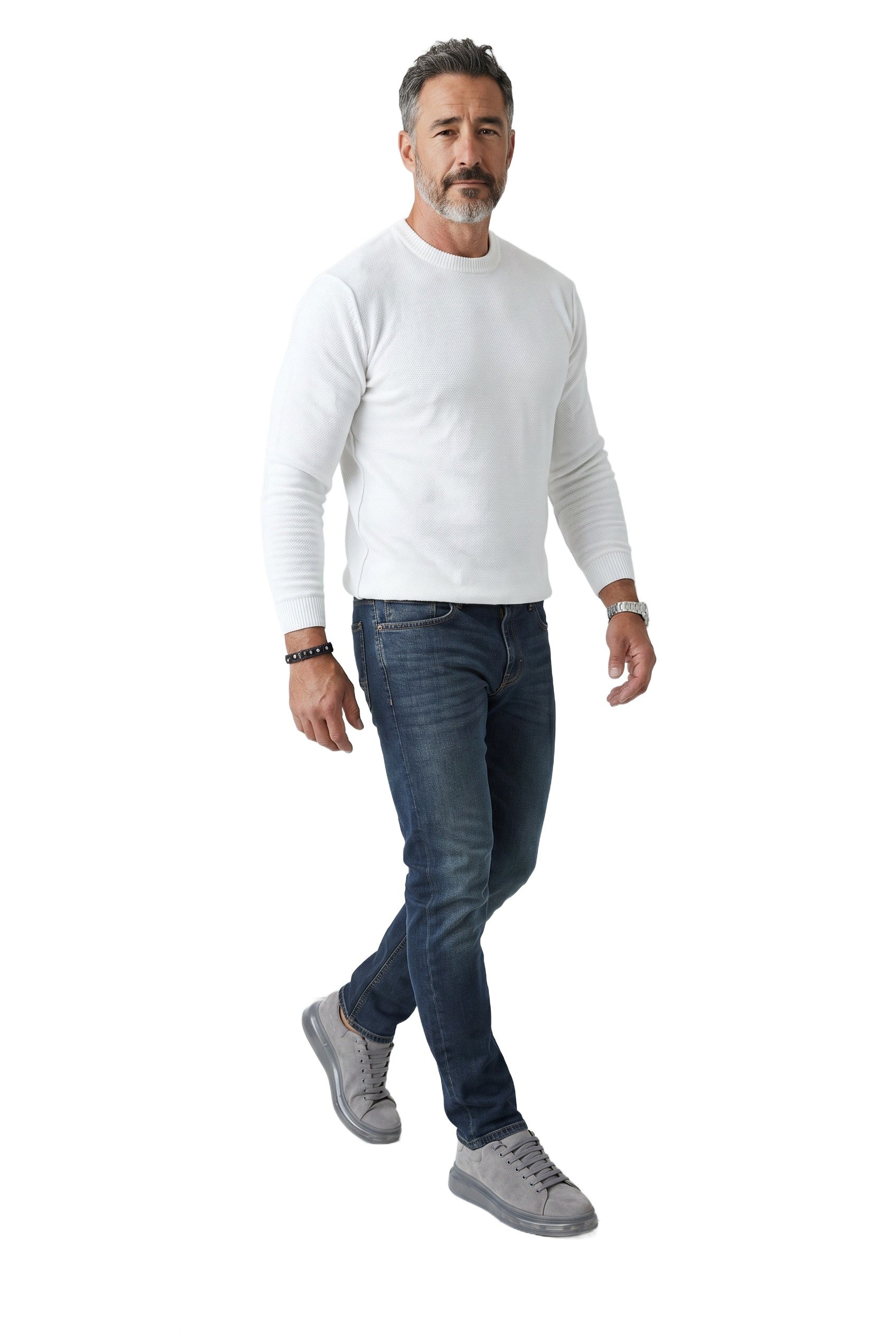 EMPORIO ARMANI STRAIGHT REGULAR FIT STRETCH JEANS WASH BLUE
