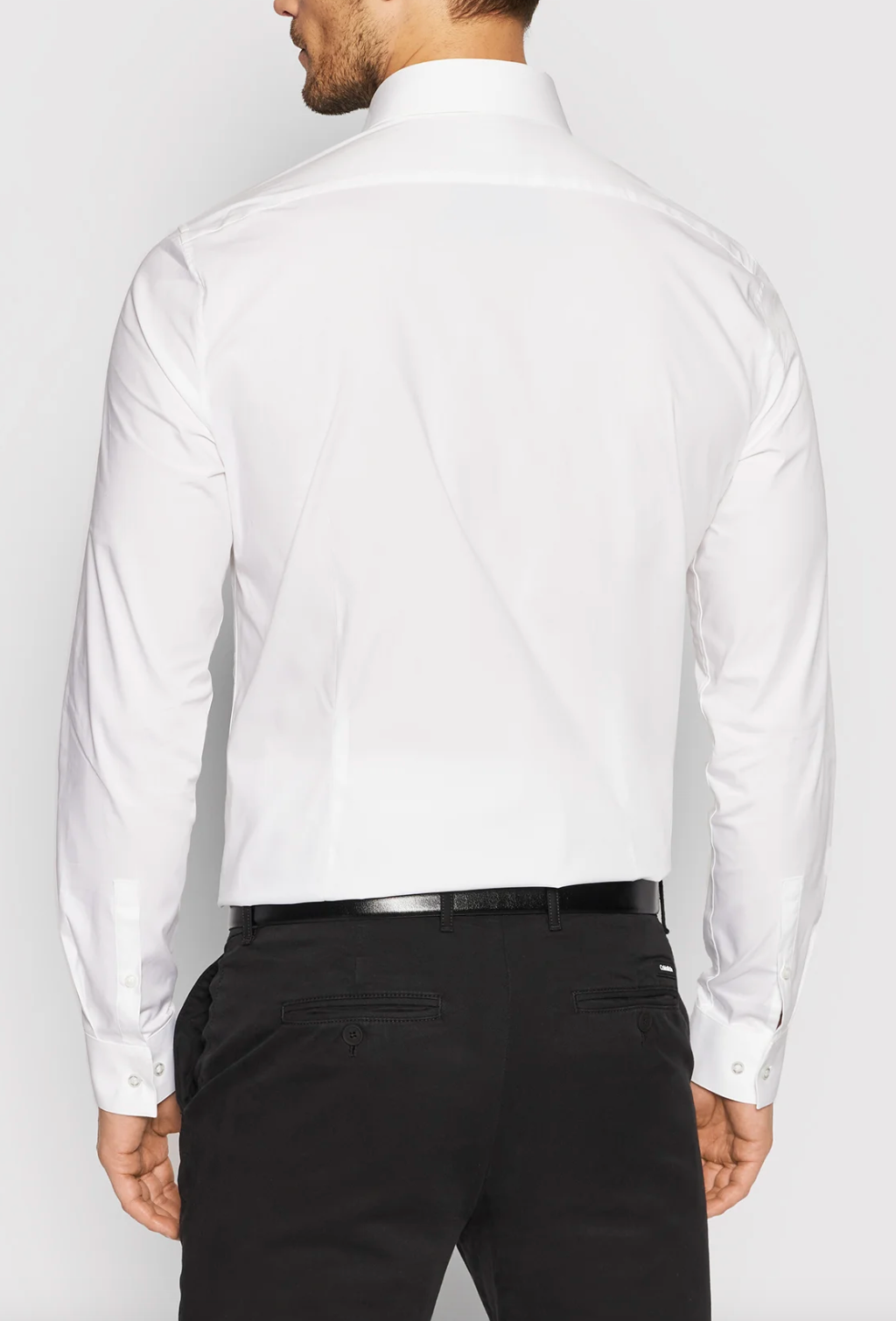 CALVIN KLEIN SLIM FIT LYCRA STRETCH SHIRT WHITE