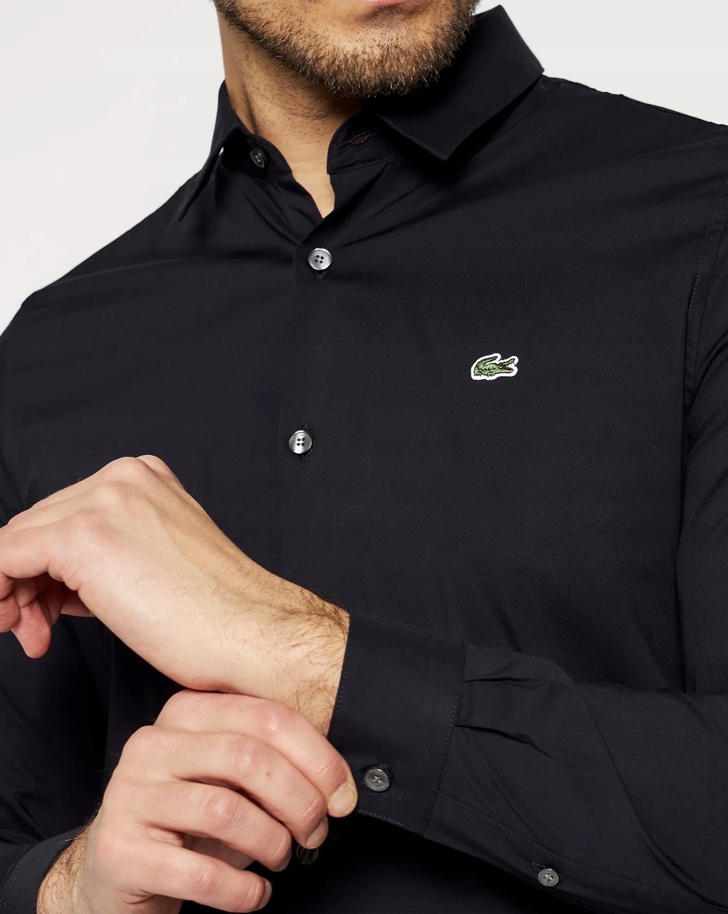 LACOSTE PREMIUM SLIM FIT NAVY SHIRT