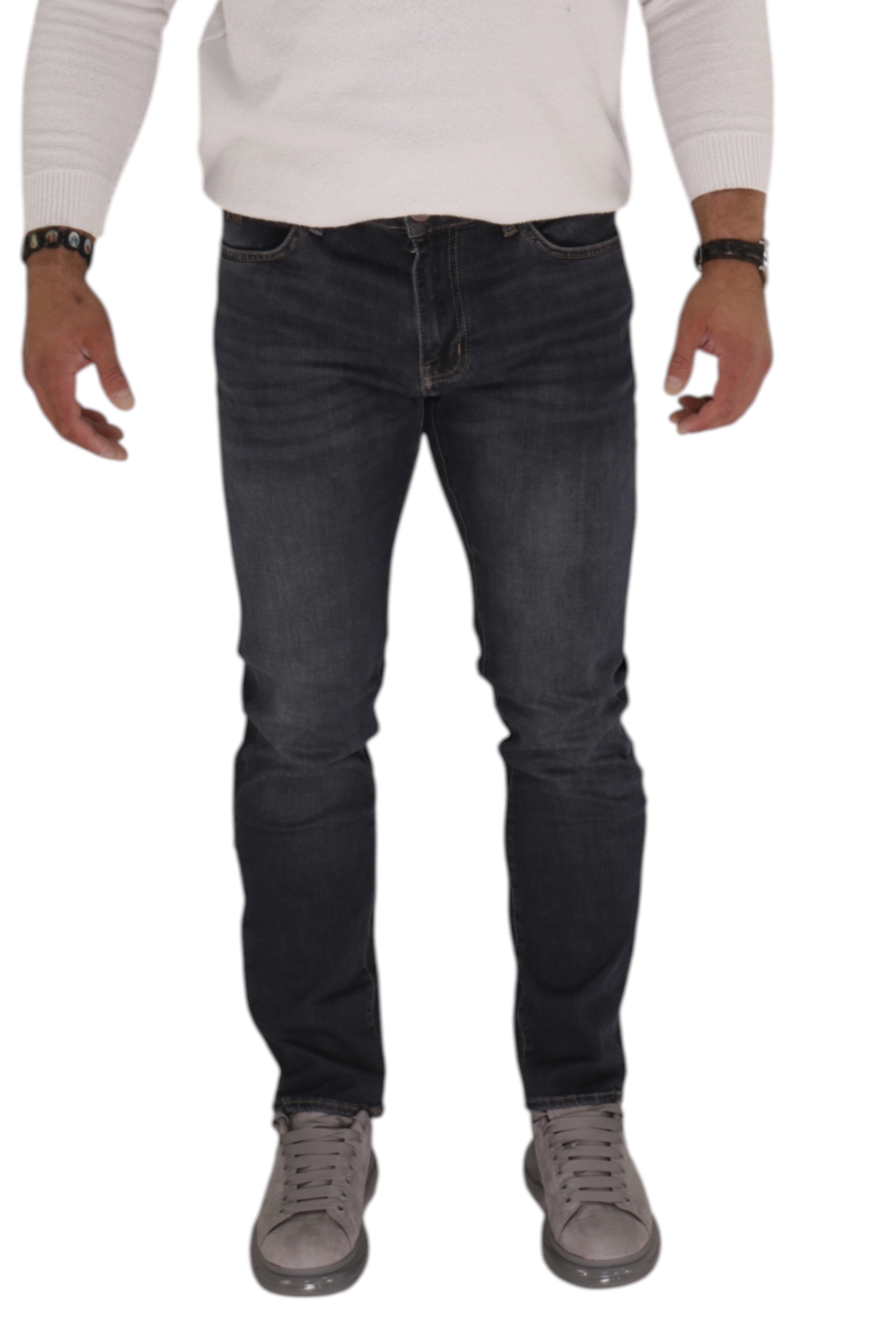 EMPORIO ARMANI STRAIGHT REGULAR FIT STRETCH JEANS WASH BLUE
