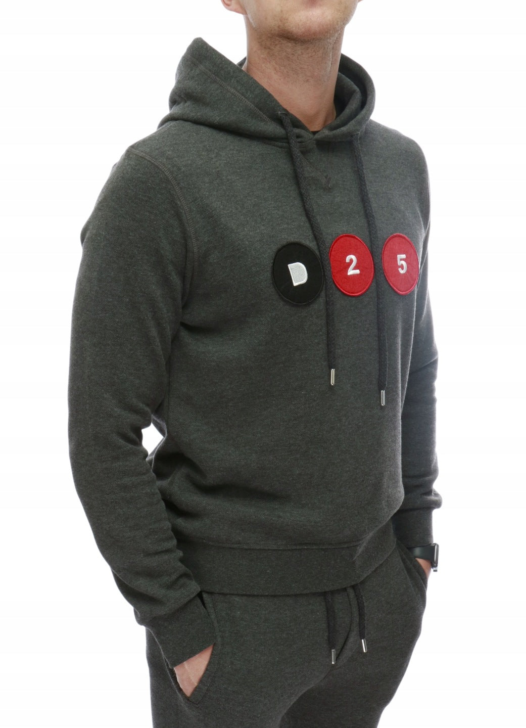 DSQUARED DSQUARED2 D25 LOGO HOODIE GREY